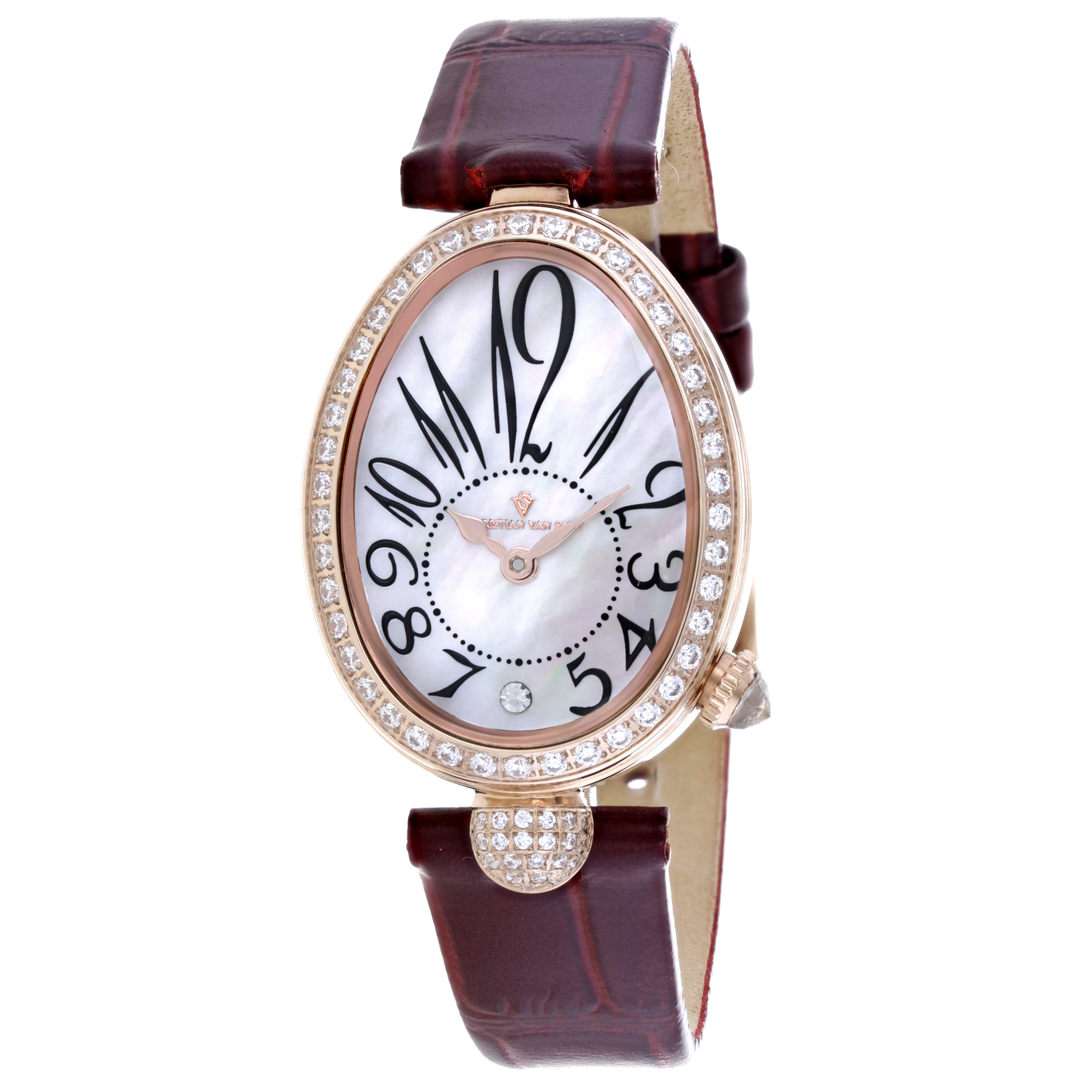 Christian Van Sant Florentine 34mm White Dial Quartz Women's Watch CV4295