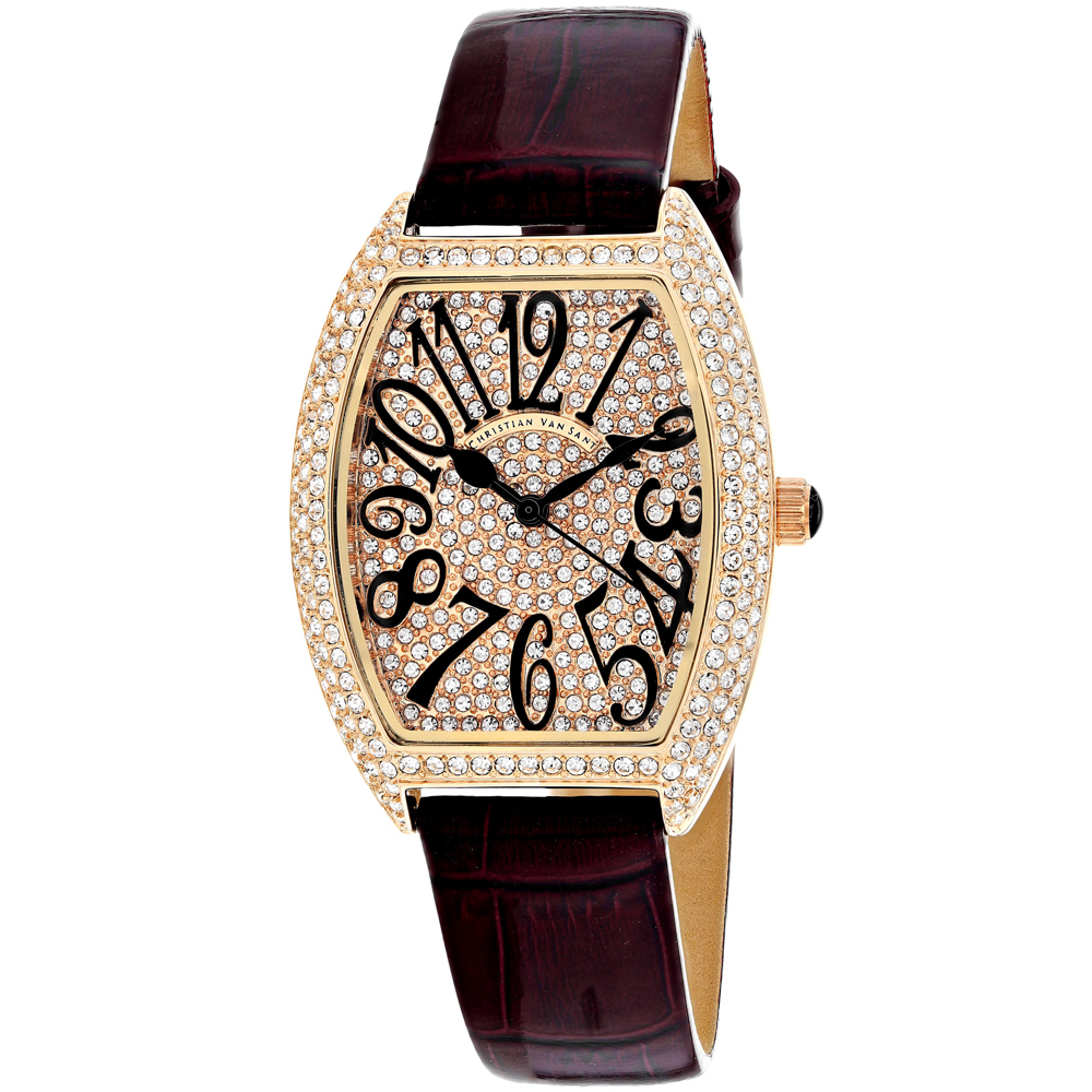 Christian Van Sant Elegant 41mm Rose Gold Dial Quartz Women's Watch CV4822