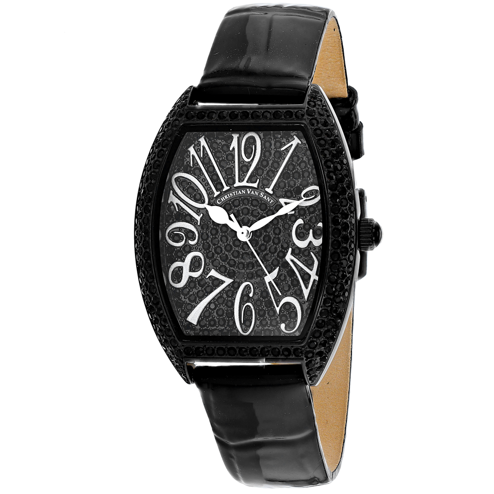 Christian Van Sant Elegant 41mm Black Dial Quartz Women's Watch CV4823