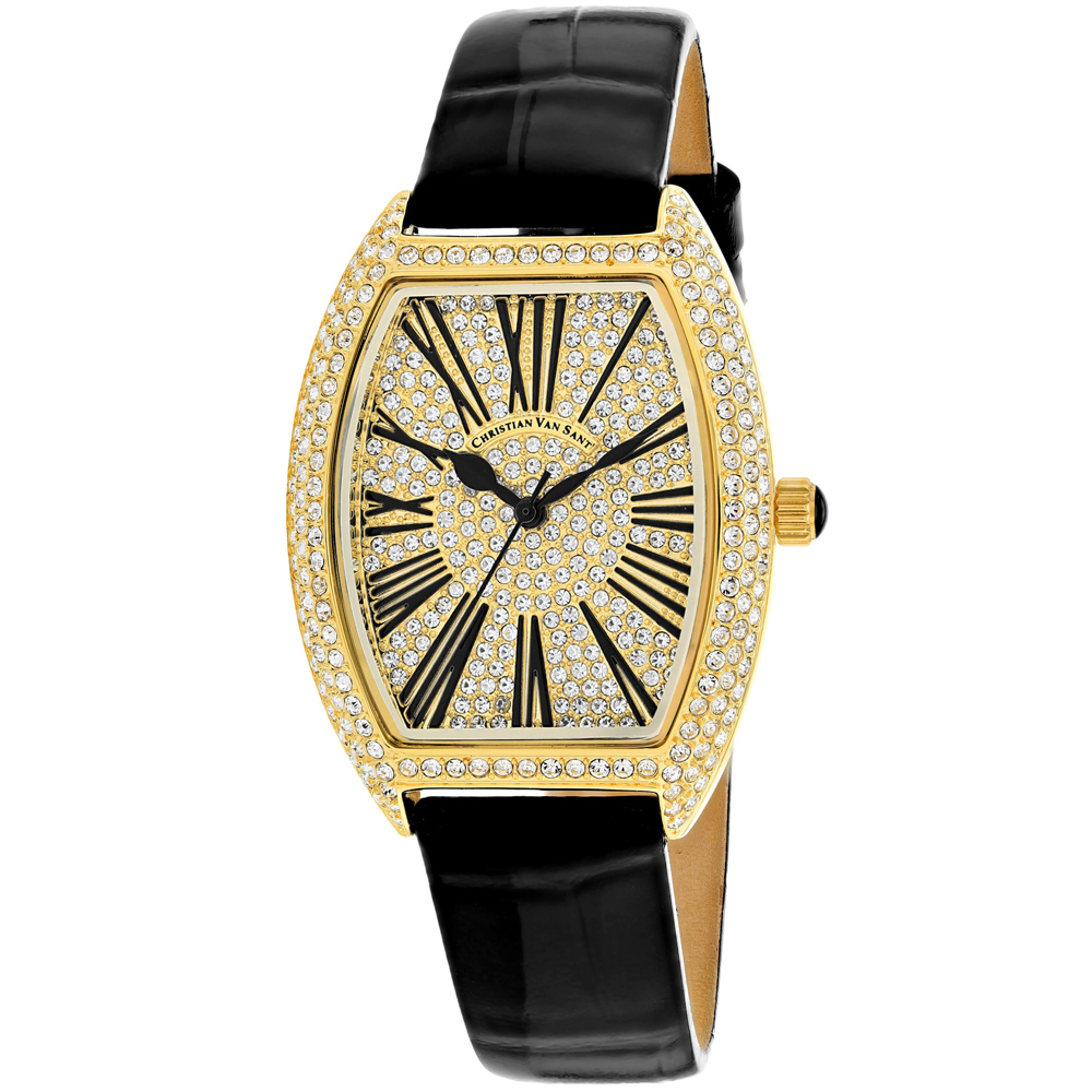 Christian Van Sant Chic 36mm Gold Dial Quartz Women's Watch CV4842