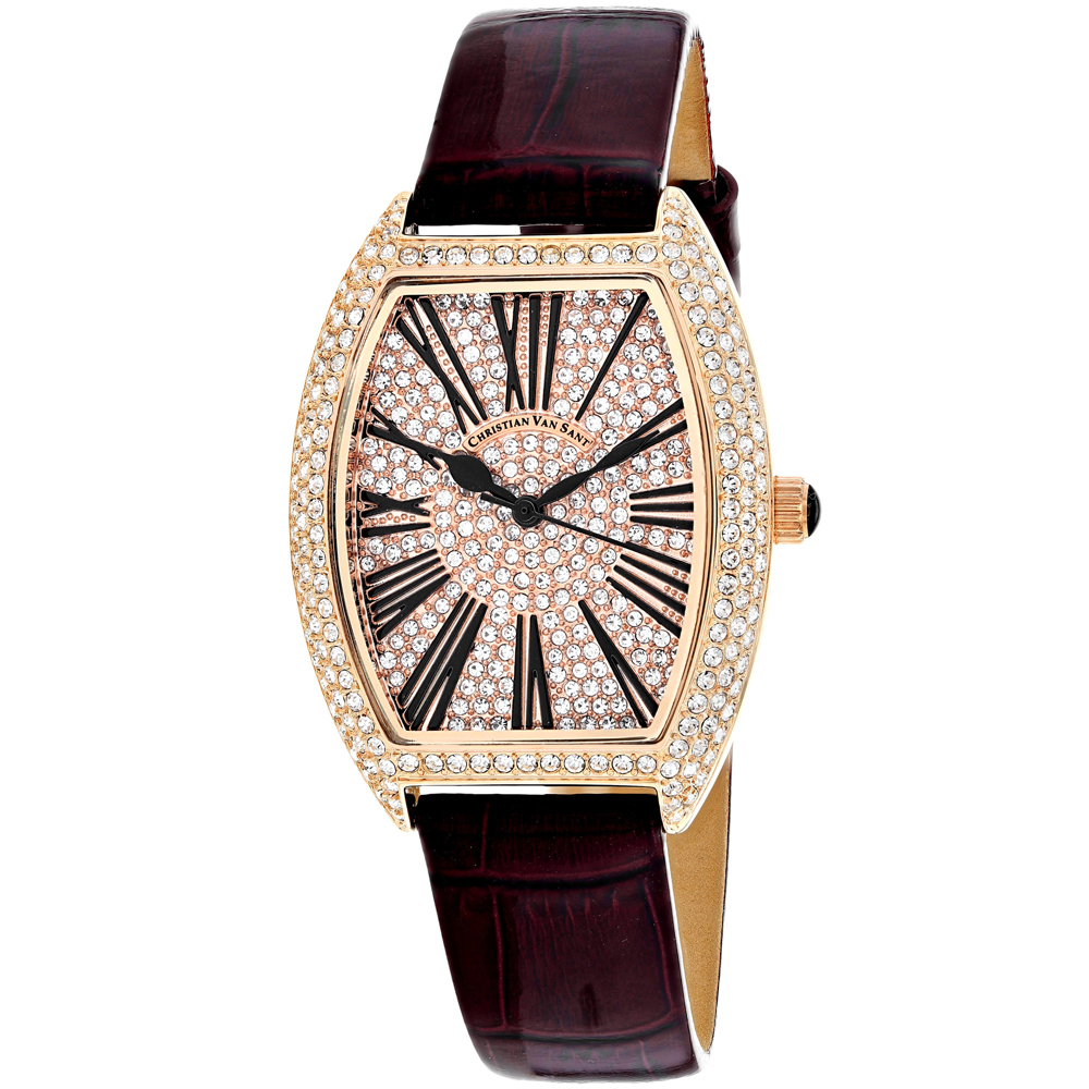 Christian Van Sant Chic 36mm Rose Gold Dial Quartz Women's Watch CV4843