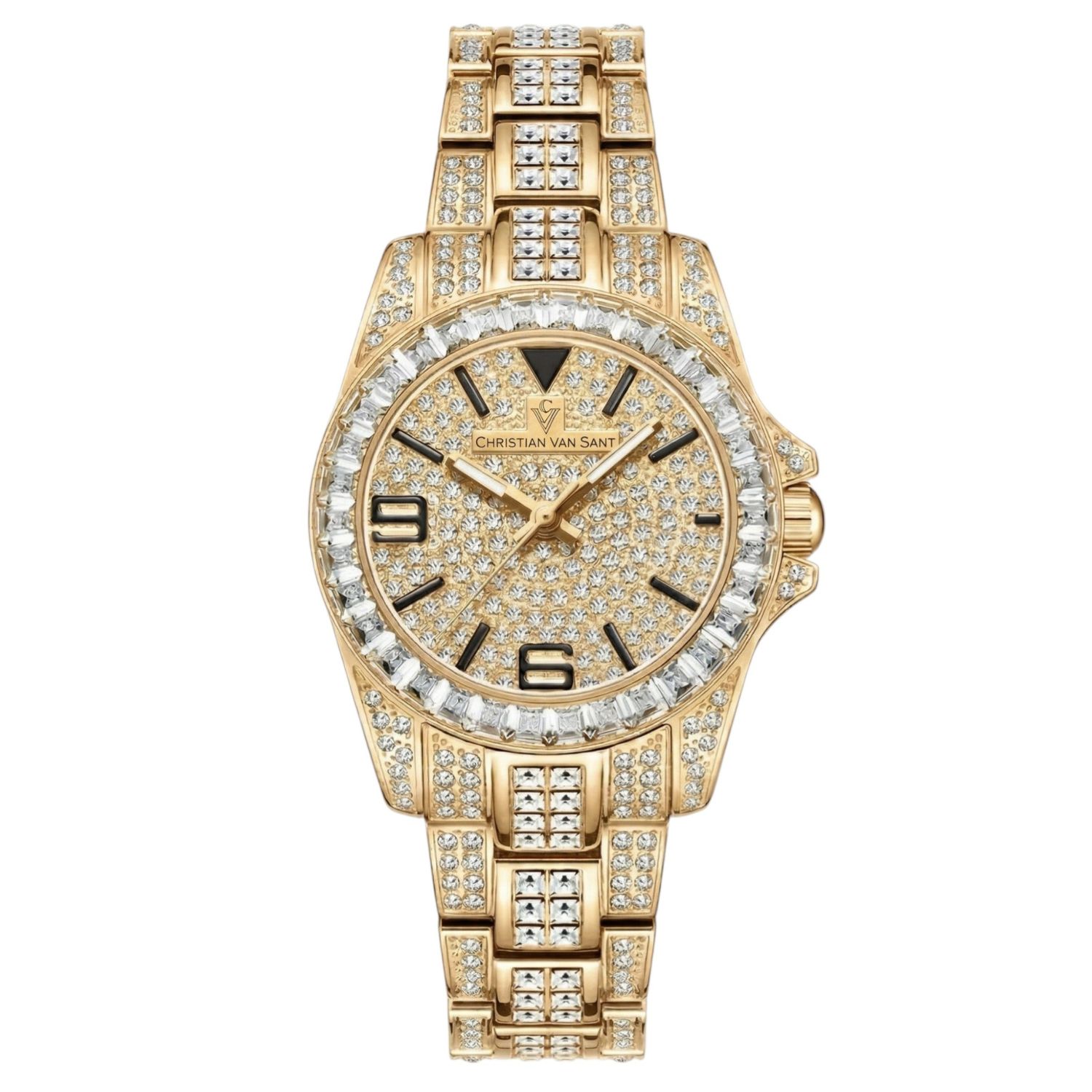 Christian Van Sant Majestic 31mm Gold Dial Quartz Women's Watch CV9212