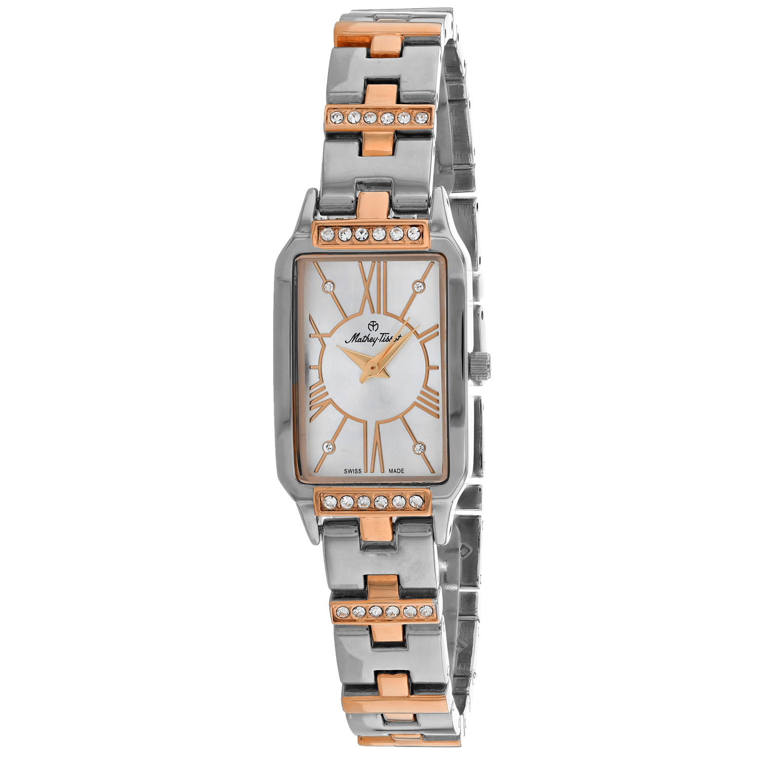 Mathey-Tissot Women’s Bi-Color Quartz Watch — White Dial Mathey-Tissot Two-Tone Dress Watch – Analog:Shift main image 2