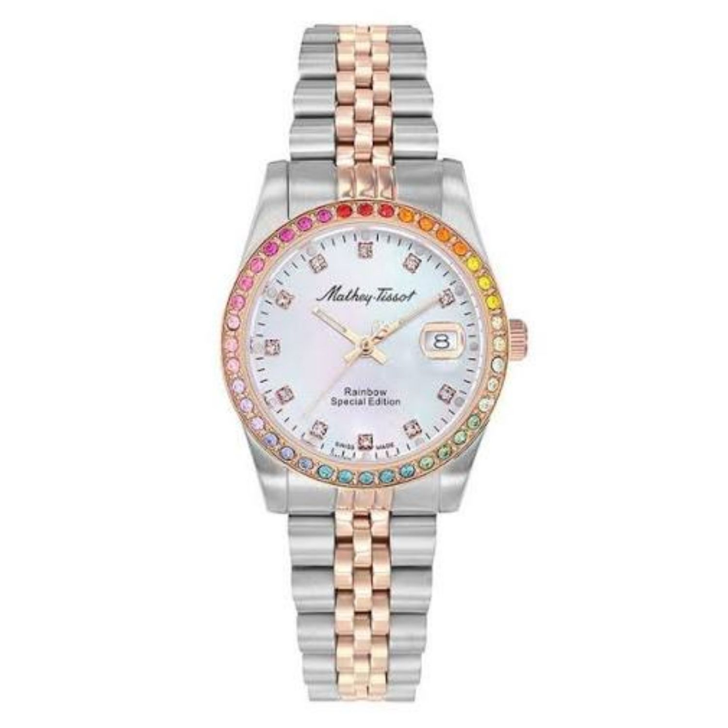 Mathey-Tissot Rainbow 32mm White Dial Quartz Women's Watch D809BQI