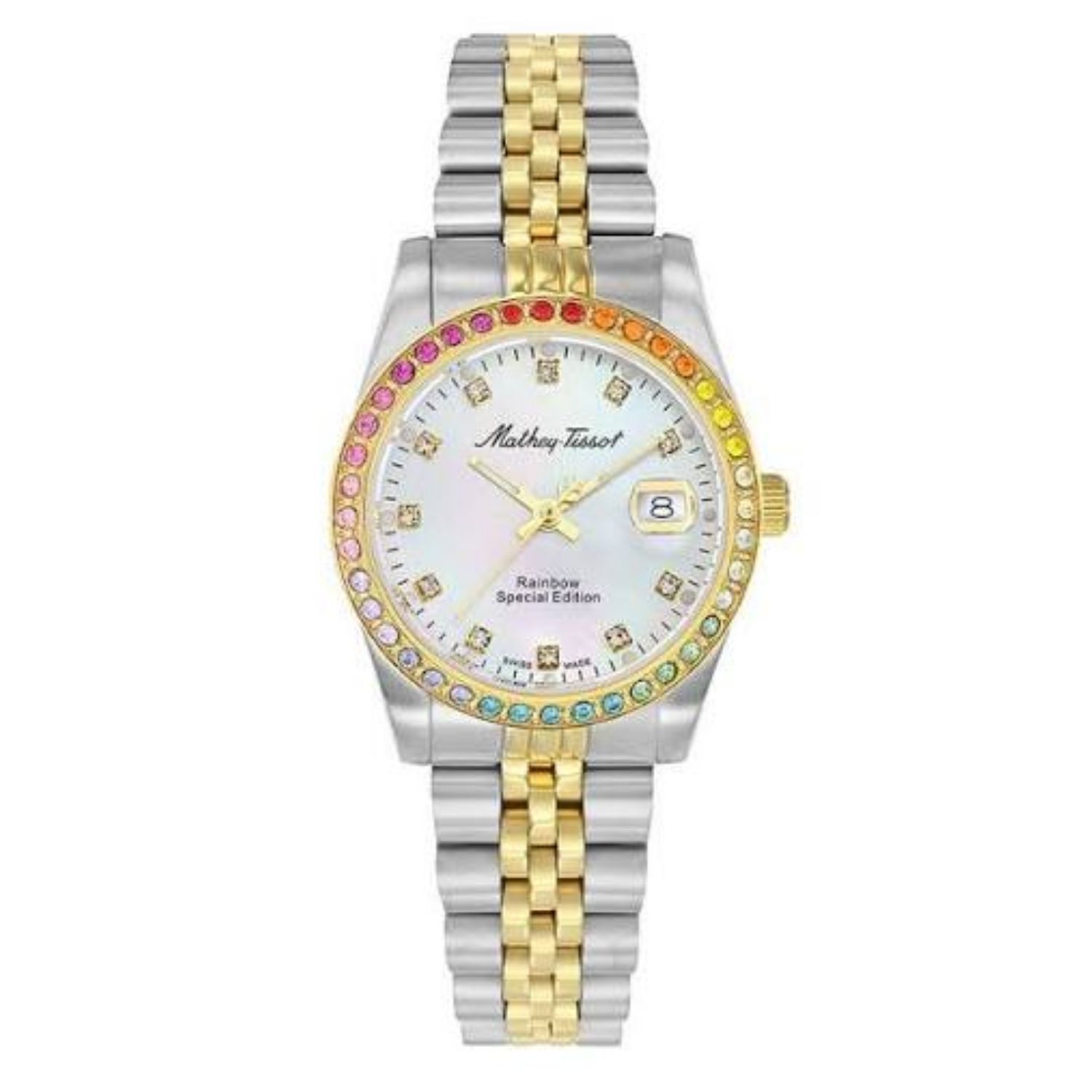Mathey-Tissot Rainbow 32mm White Dial Quartz Women's Watch D809BQYI