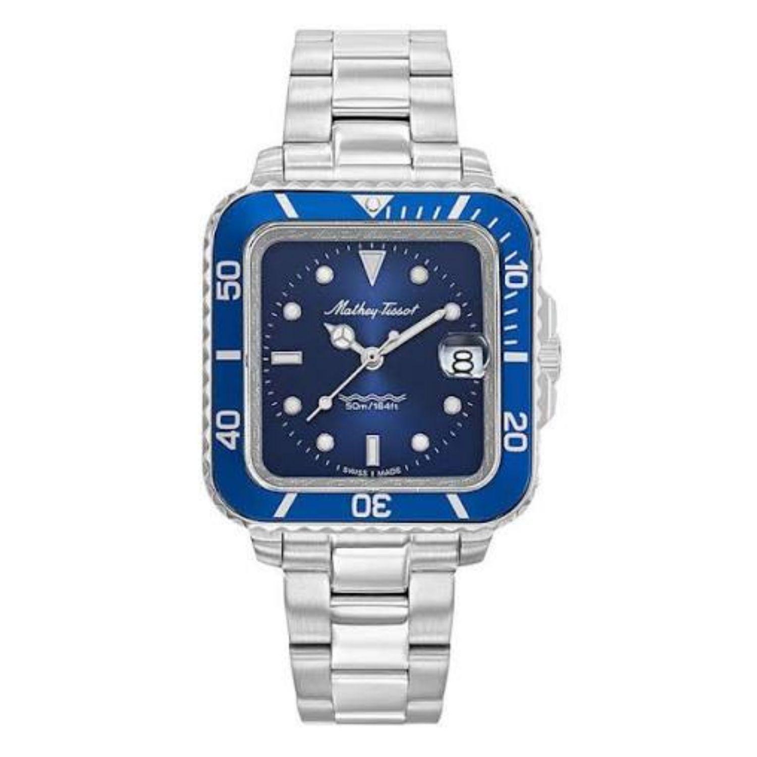Mathey-Tissot Vintage 40mm Blue Dial Quartz Men's Watch D902QABU