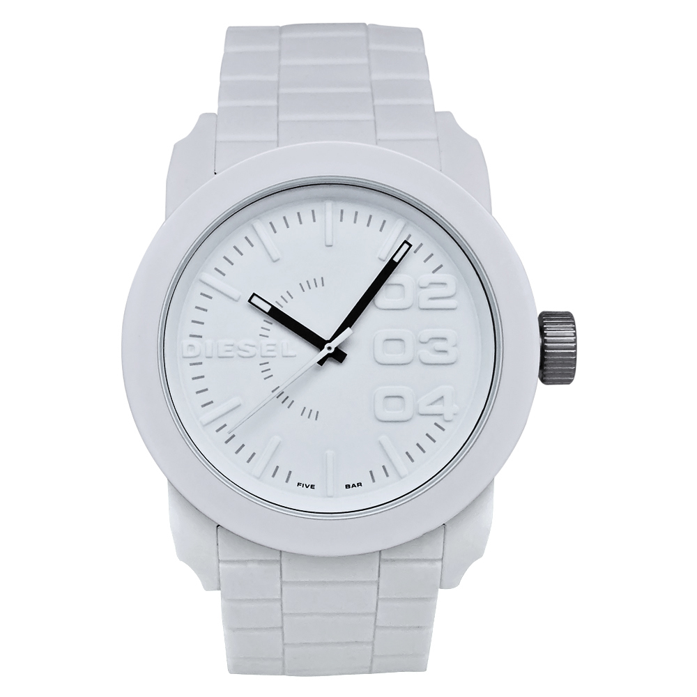 Diesel Color Domination 44mm White Dial Quartz Men's Watch DZ1436