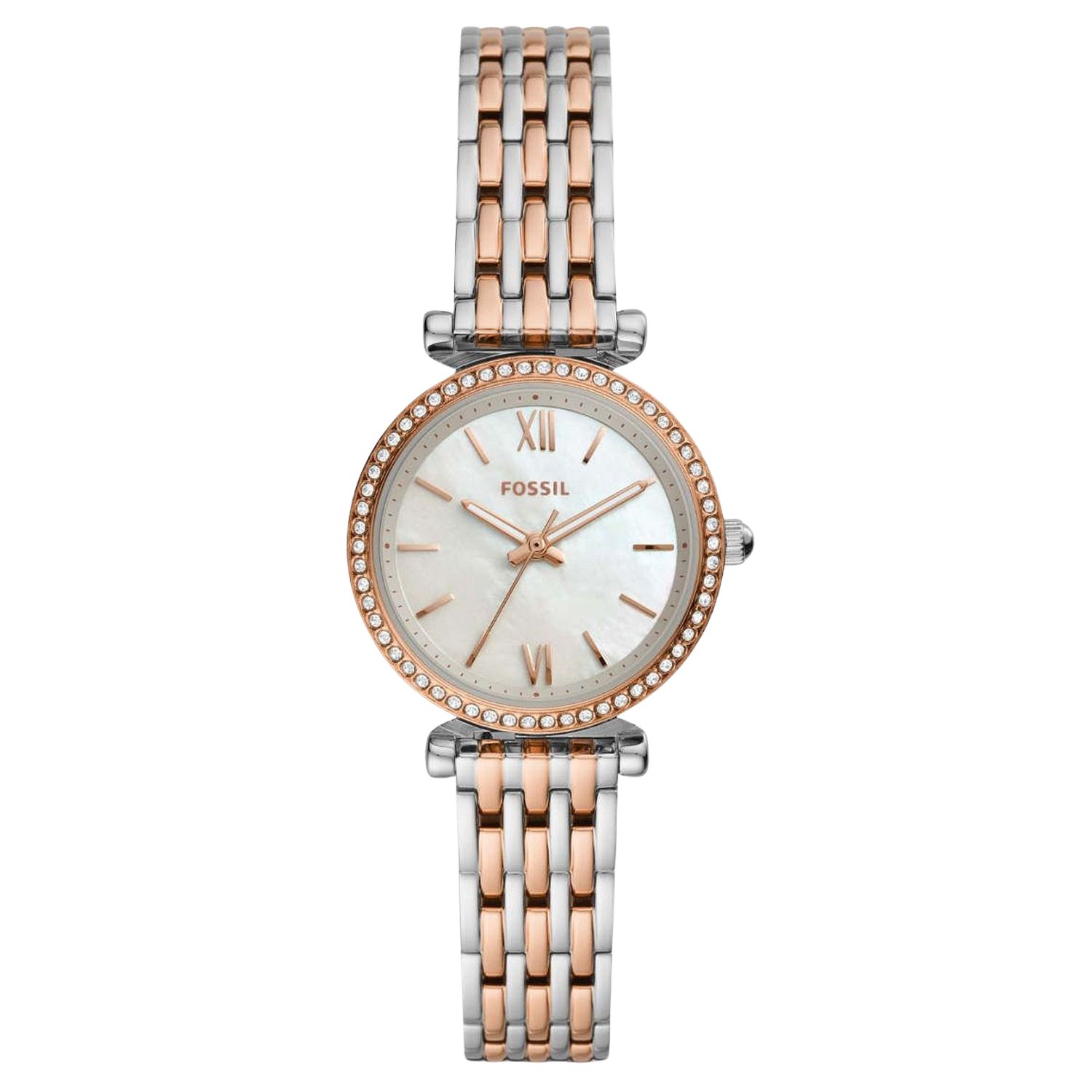 Fossil Carlie Mini 28mm White Dial Quartz Women's Watch ES4649