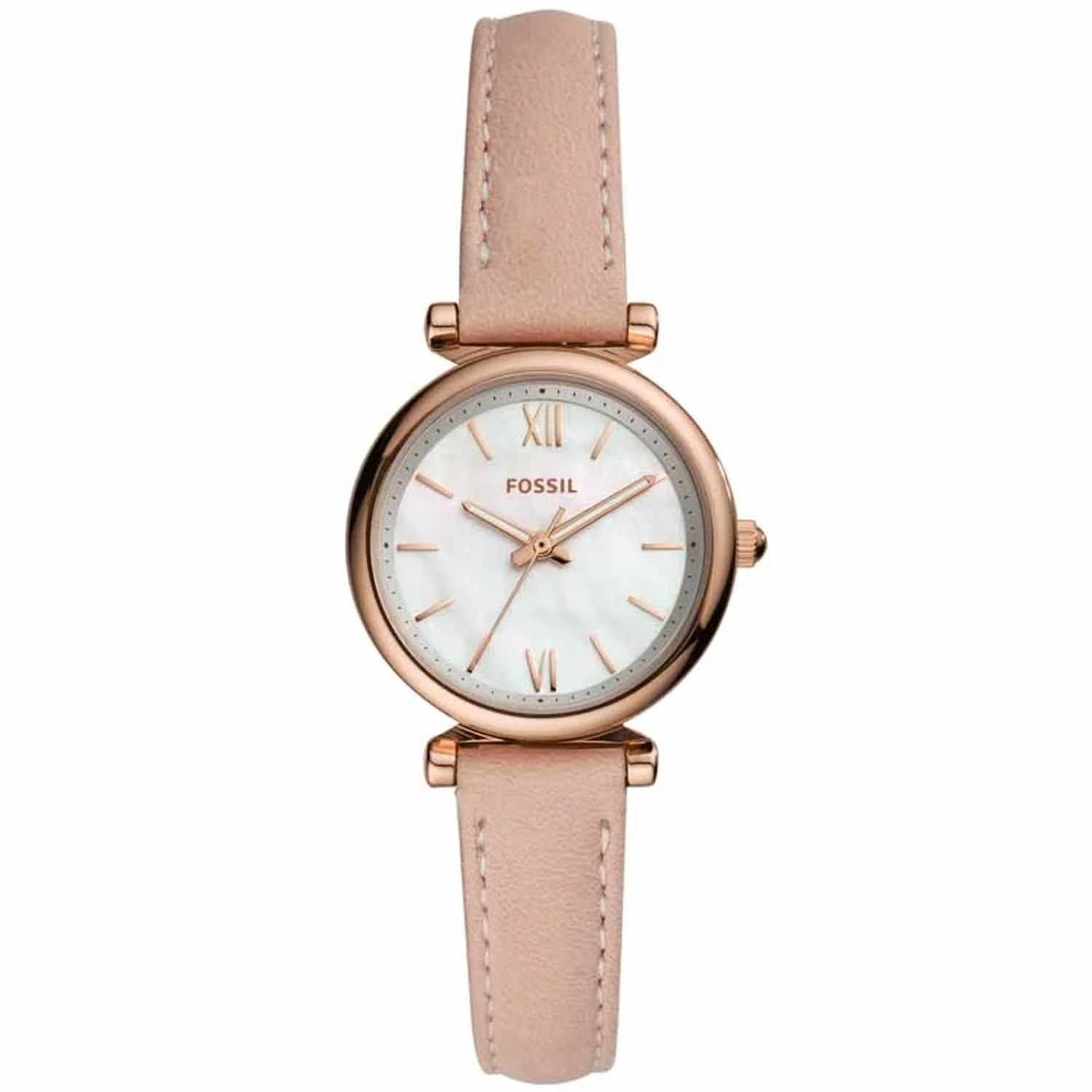 Fossil Carlie Mini 28mm White MOP Dial Quartz Women's Watch ES4699