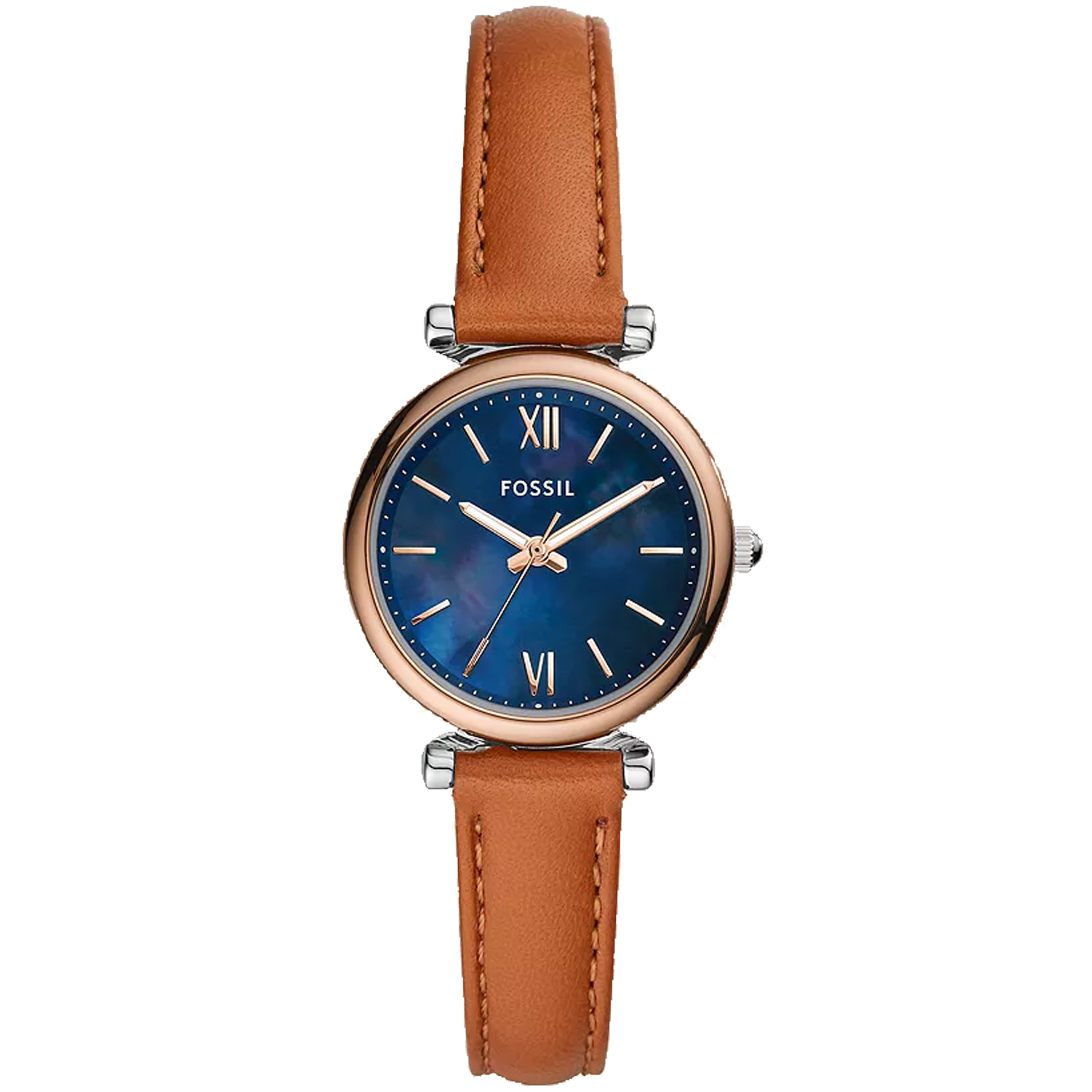 Fossil Carlie Mini 28mm Blue MOP Dial Quartz Women's Watch ES4701