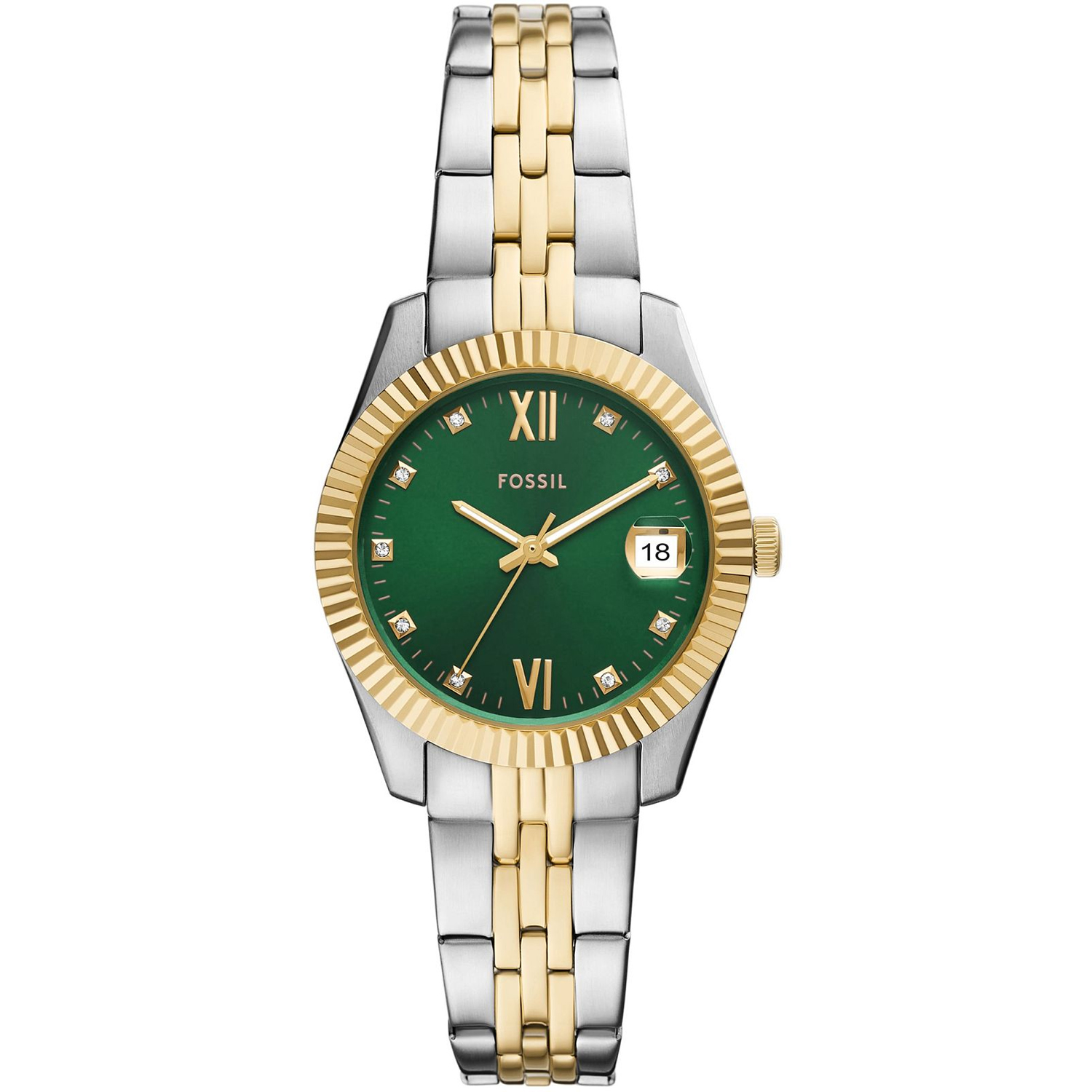 Fossil Scarlette 32mm Green Dial Quartz Women's Watch ES5388