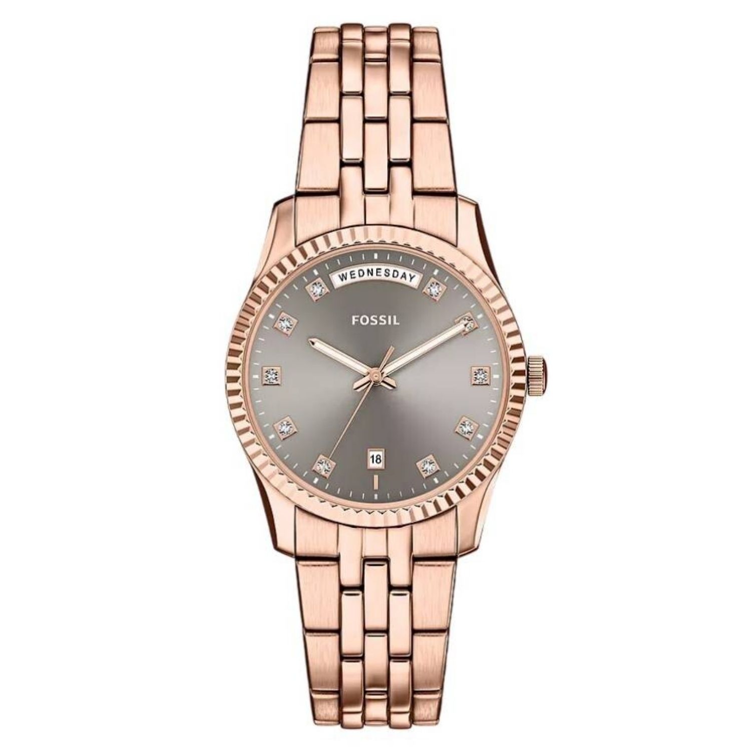 Fossil Scarlette 34mm Grey Dial Quartz Women's Watch ES5459