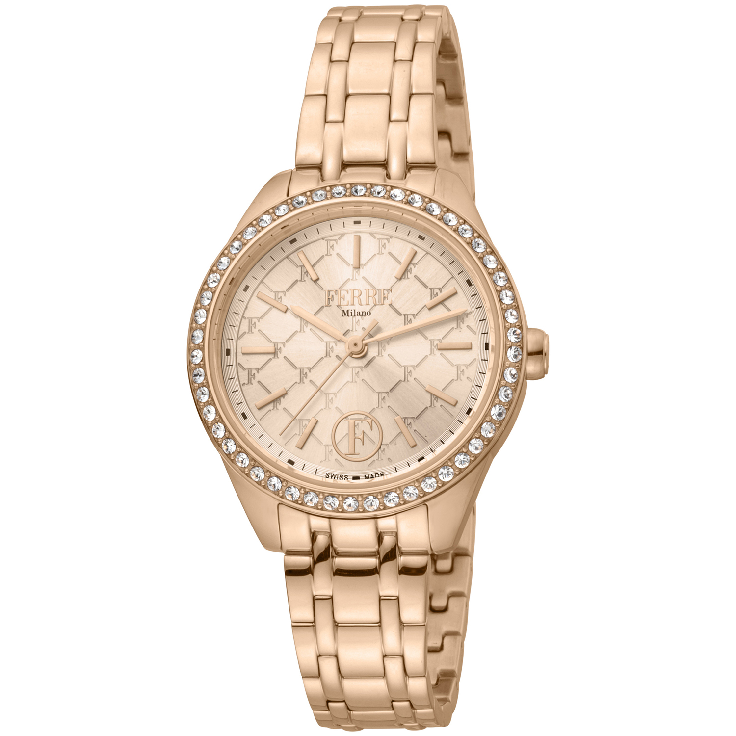 Ferre Milano Classic 32mm Rose Gold Dial Quartz Women's Watch FM1L116M0261