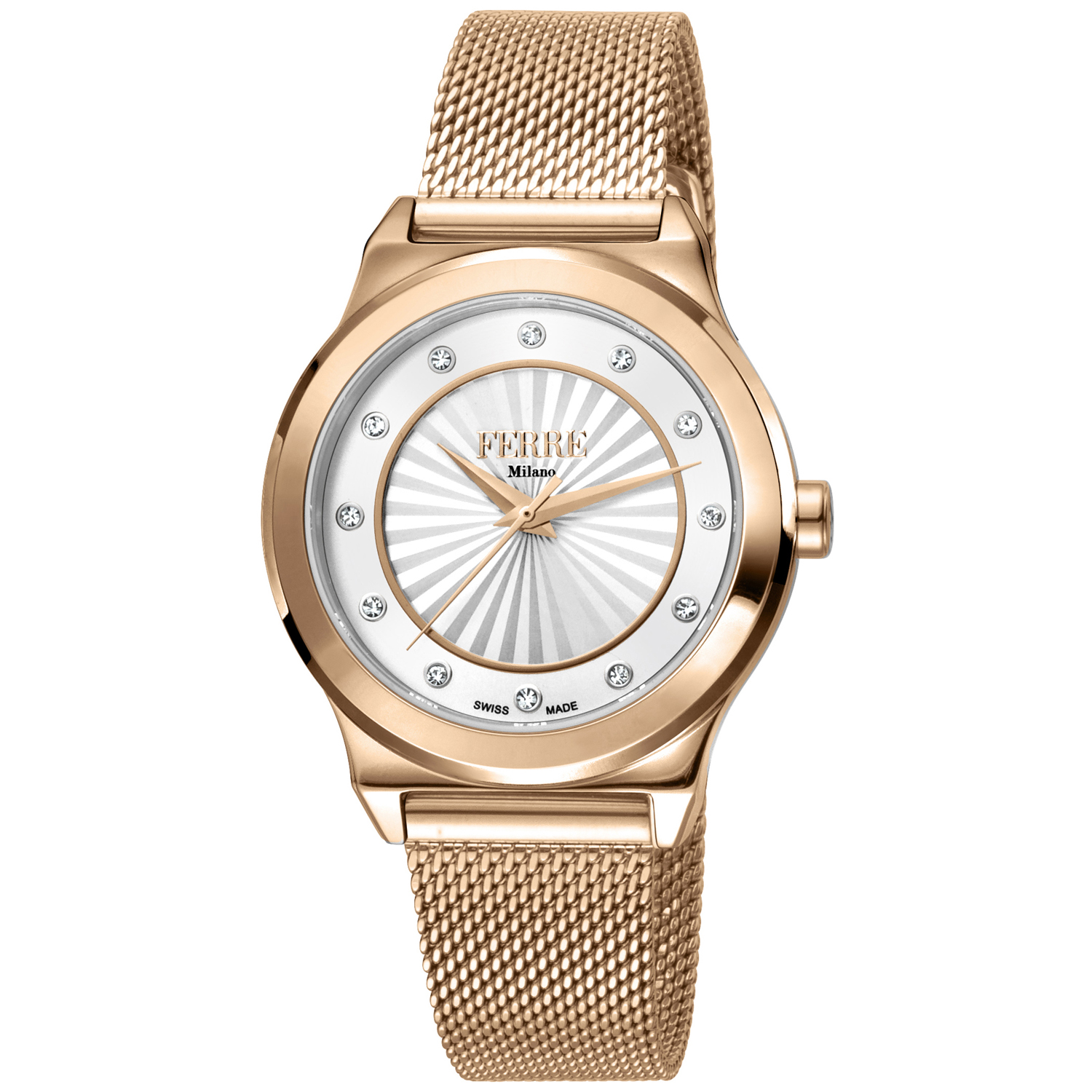 Ferre Milano Classic 34mm White Dial Quartz Women's Watch FM1L125M0261