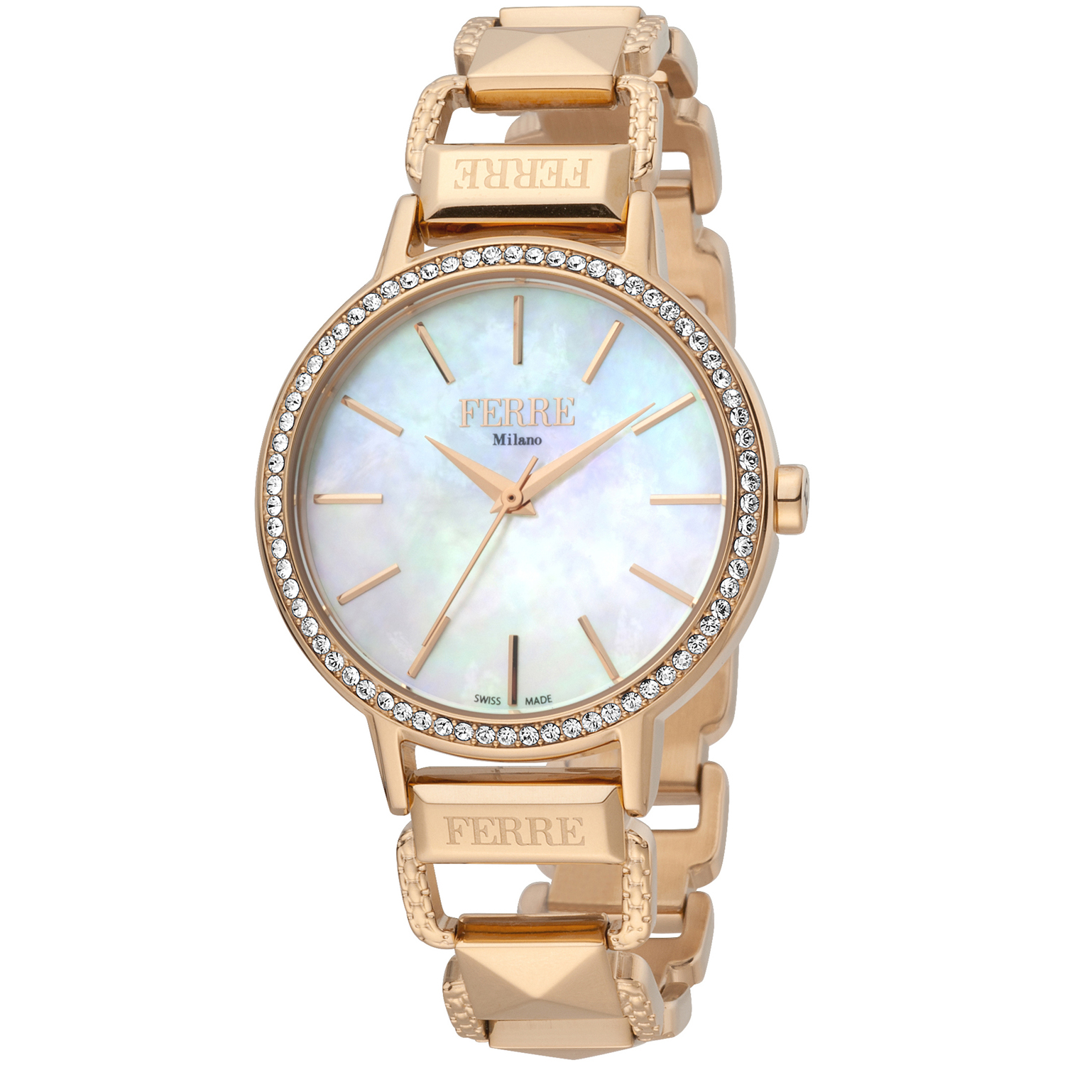 Ferre Milano Classic 34mm Mother of Pearl Dial Quartz Women's Watch FM1L173M0081
