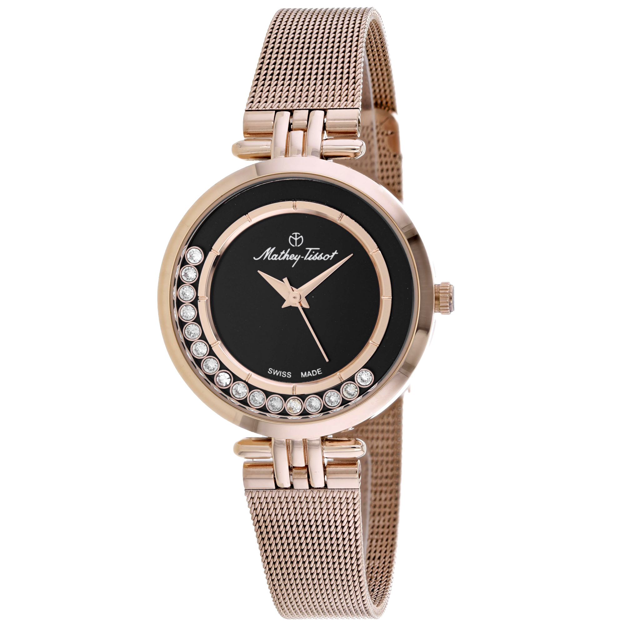 Mathey-Tissot Fleury XVI 33mm Black Dial Quartz Women's Watch FOO4PN
