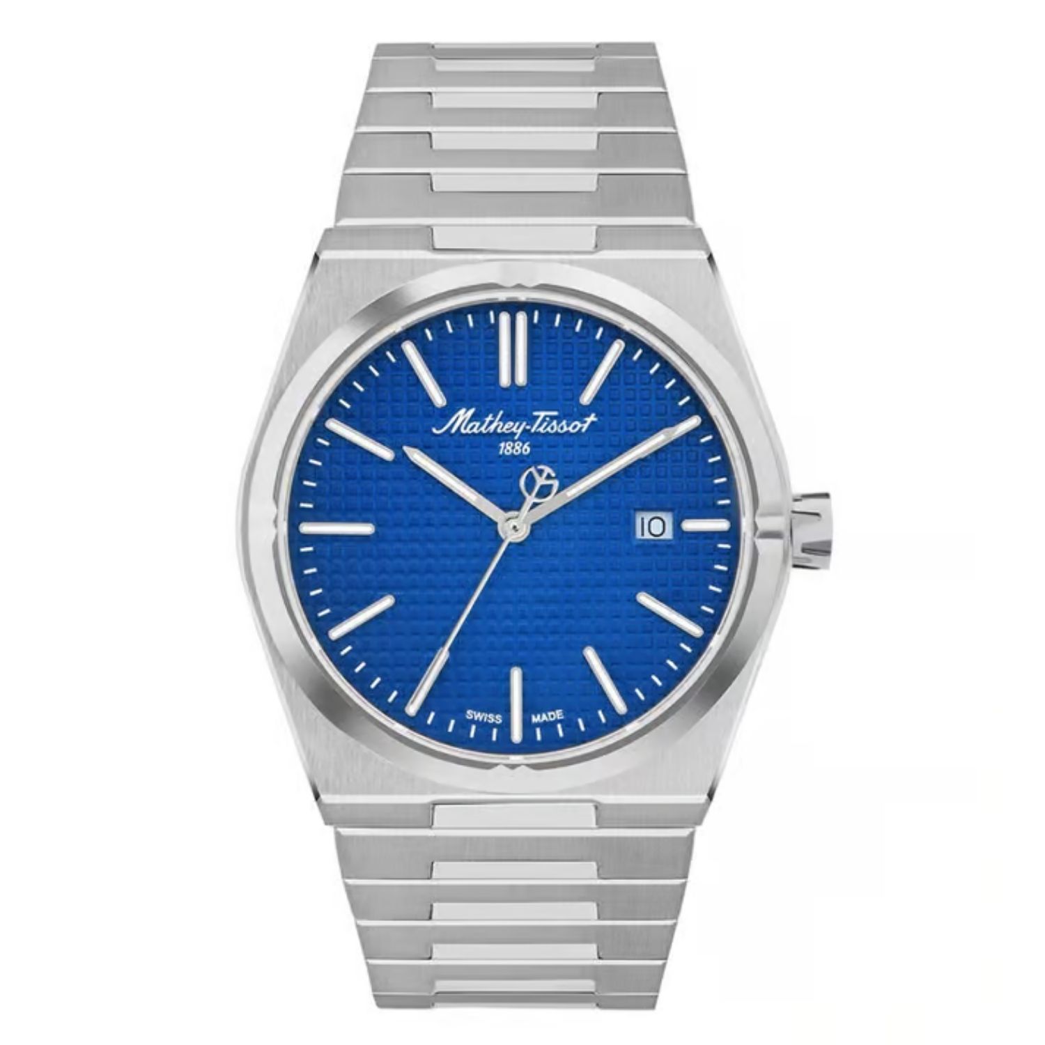 Mathey-Tissot Zoltan 41mm Blue Dial Quartz Men's Watch H117ABU