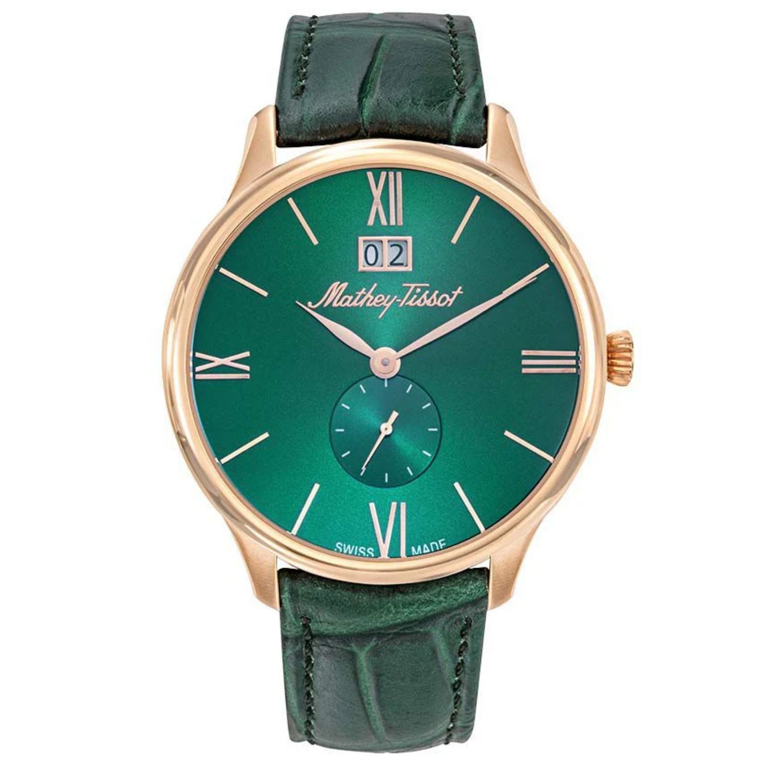 Mathey-Tissot Edmond 42mm Green Dial Quartz Men's Watch H1886QPV