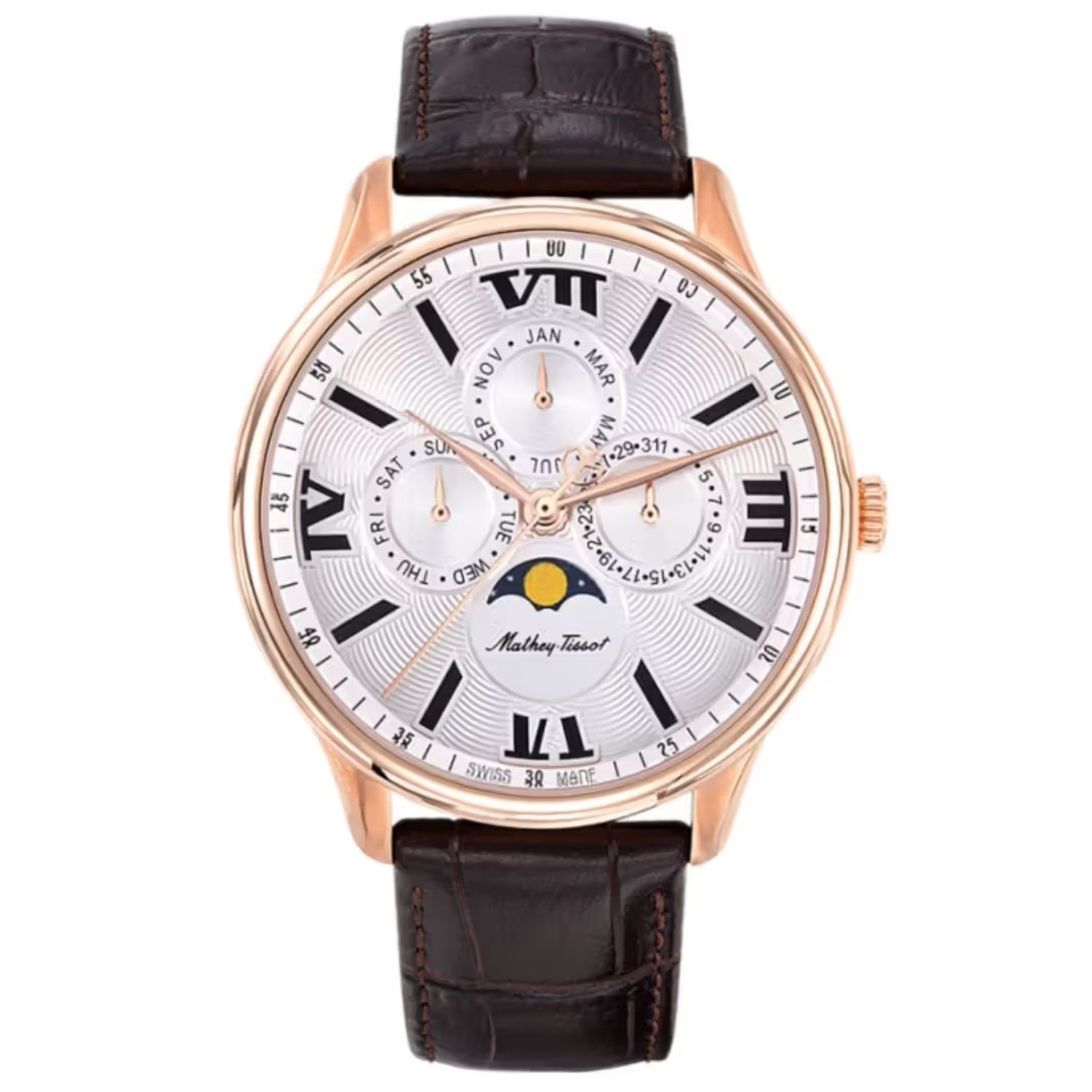 Mathey-Tissot Edmond 42mm White Dial Quartz Men's Watch H1886RPI