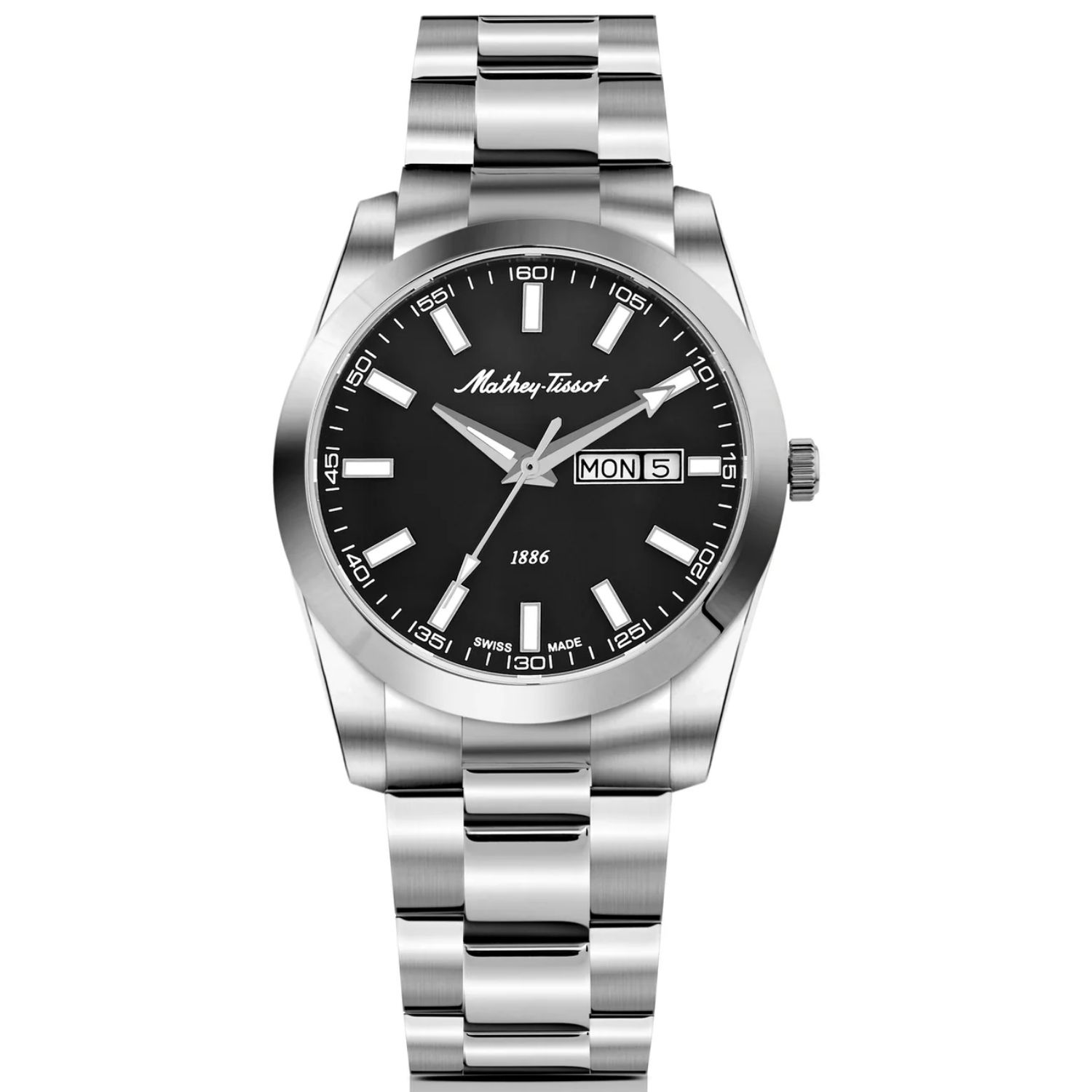 Mathey-Tissot Mathy I Day-Date 40mm Black Dial Quartz Men's Watch H453AN