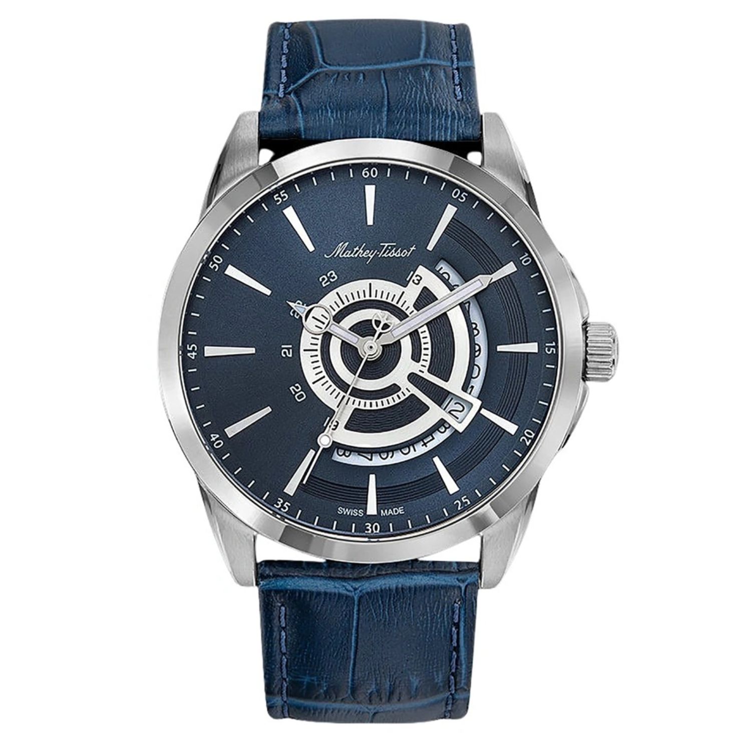 Mathey-Tissot Mondo 42mm Blue Dial Quartz Men's Watch H711ABU