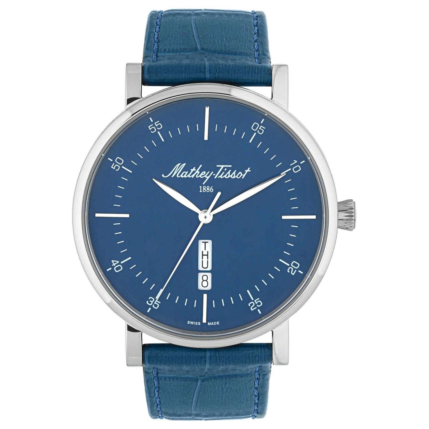 Mathey-Tissot Monsoon Day-Date 40mm Blue Dial Quartz Men's Watch H7918ALBU