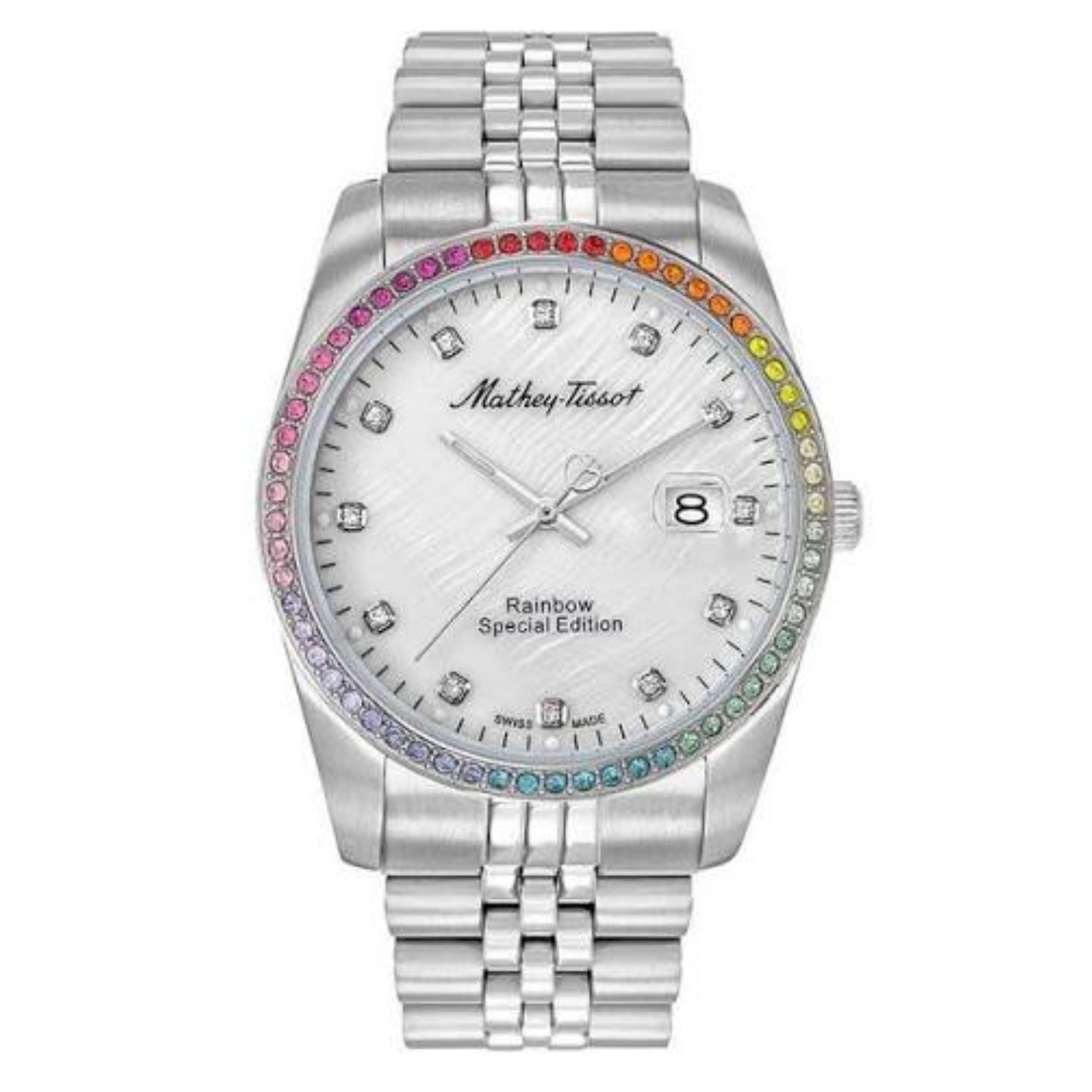 Mathey-Tissot Rainbow 40mm White Dial Quartz Women's Watch H809AQI