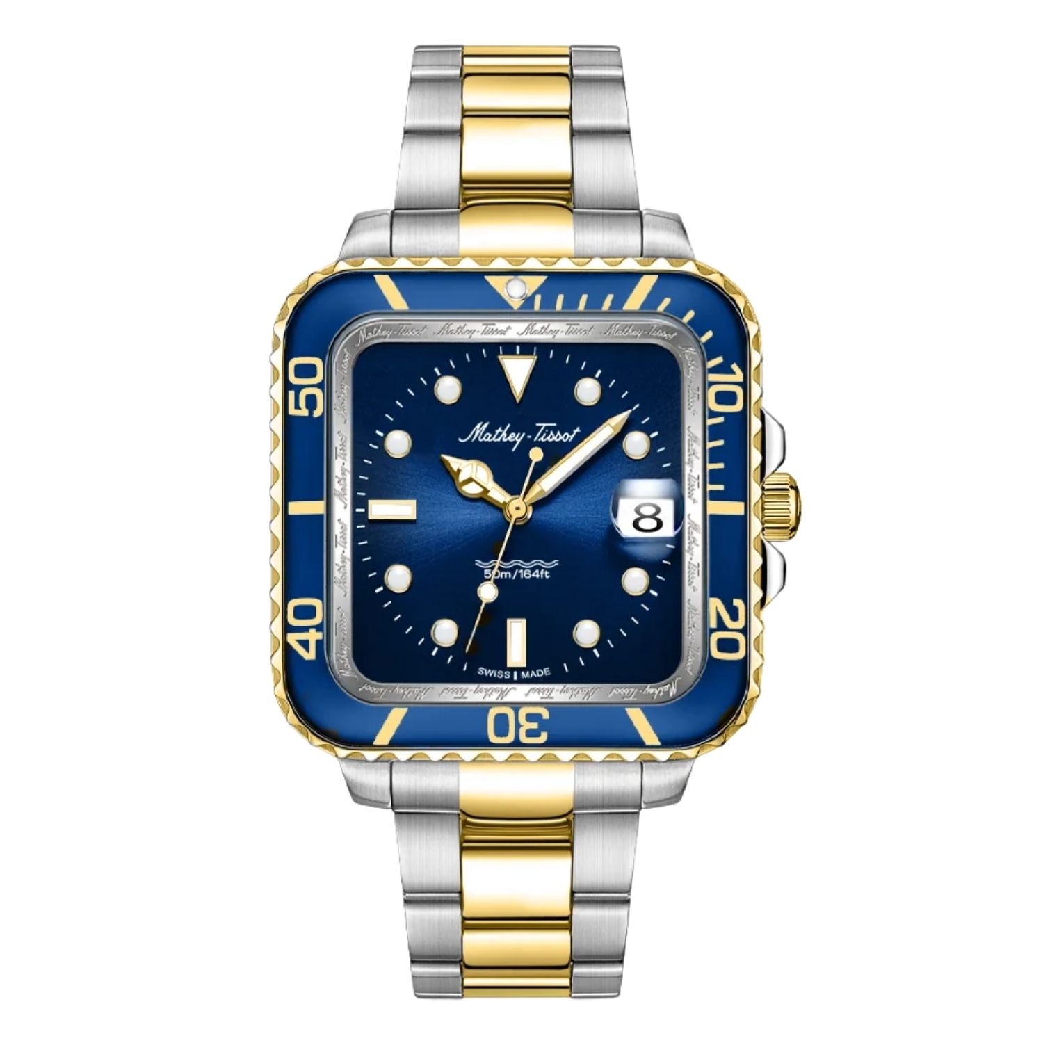Mathey-Tissot Vintage 40mm Blue Dial Quartz Men's Watch H902QBBU