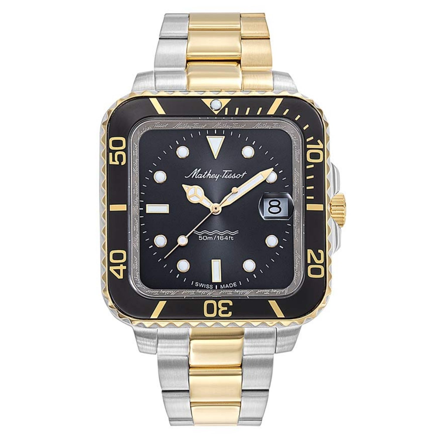 Mathey-Tissot Vintage 40mm Black Dial Quartz Men's Watch H902QBN