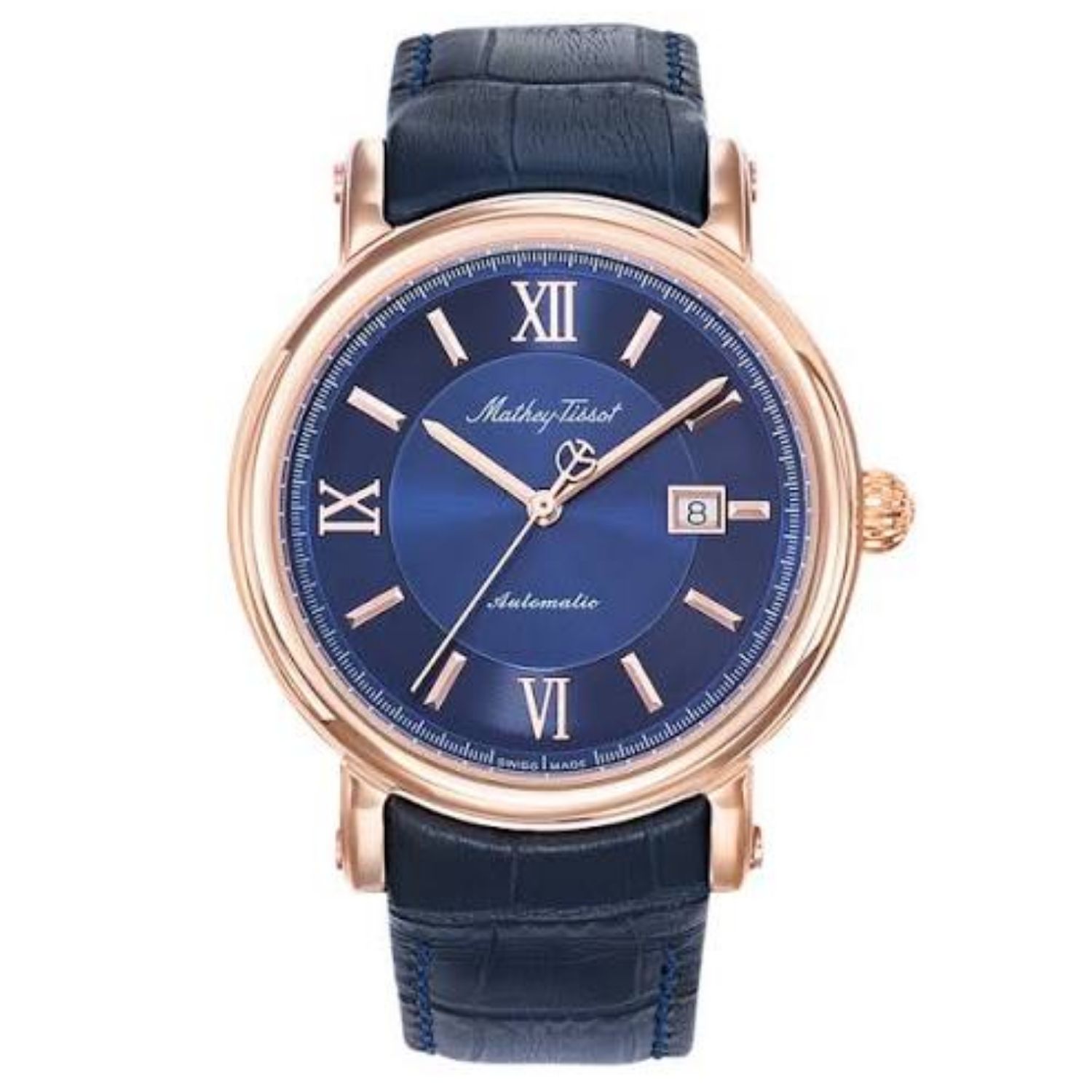Mathey-Tissot Renaissance 43mm Blue Dial Quartz Men's Watch H9030PBU
