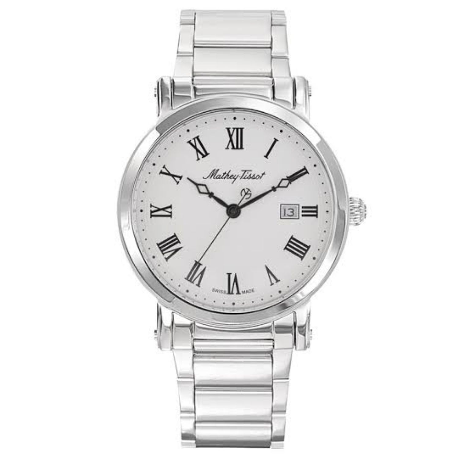 Mathey-Tissot City Metal 42mm White Dial Quartz Men's Watch HB611251MABR
