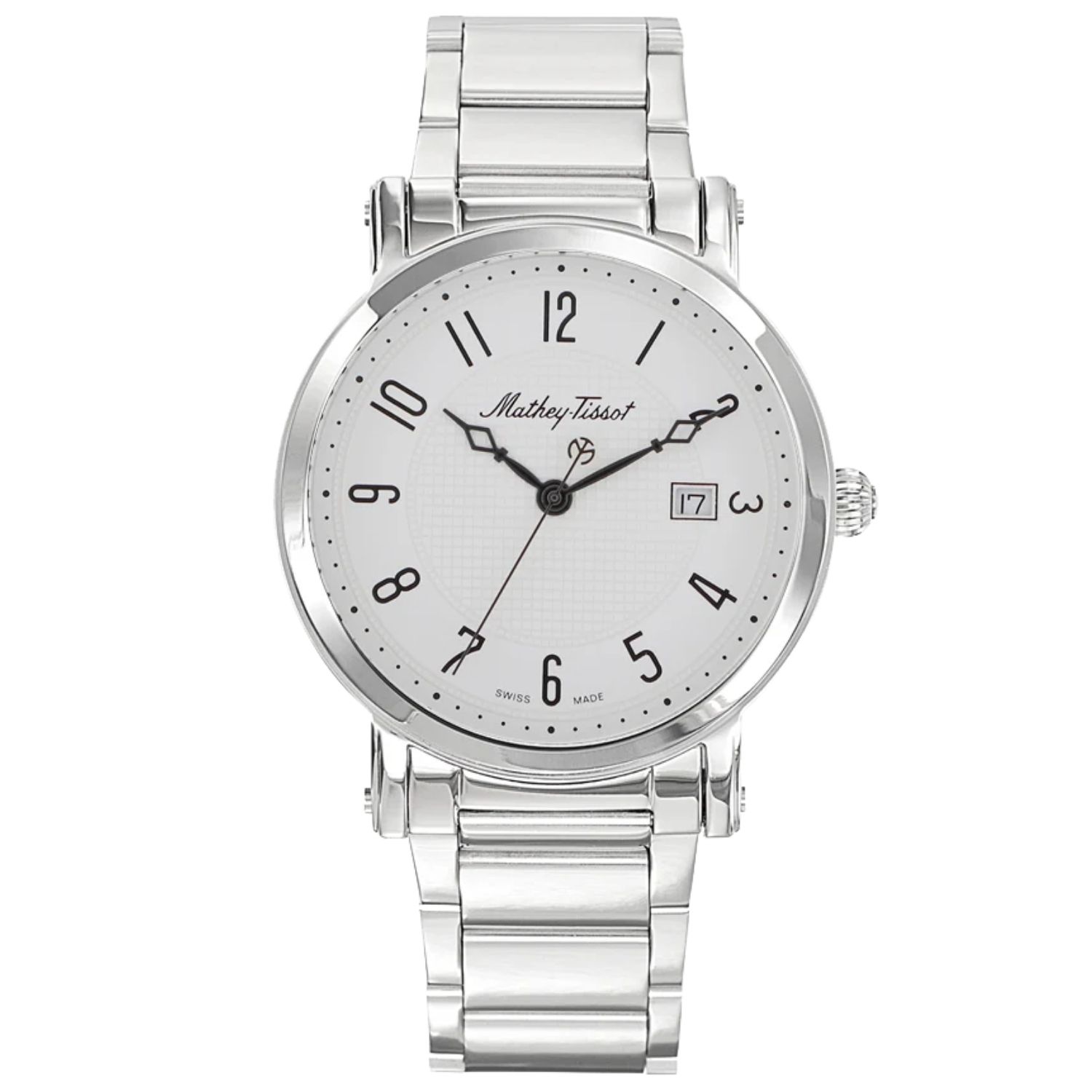 Mathey-Tissot City Metal 42mm Grey Dial Quartz Men's Watch HB611251MAG