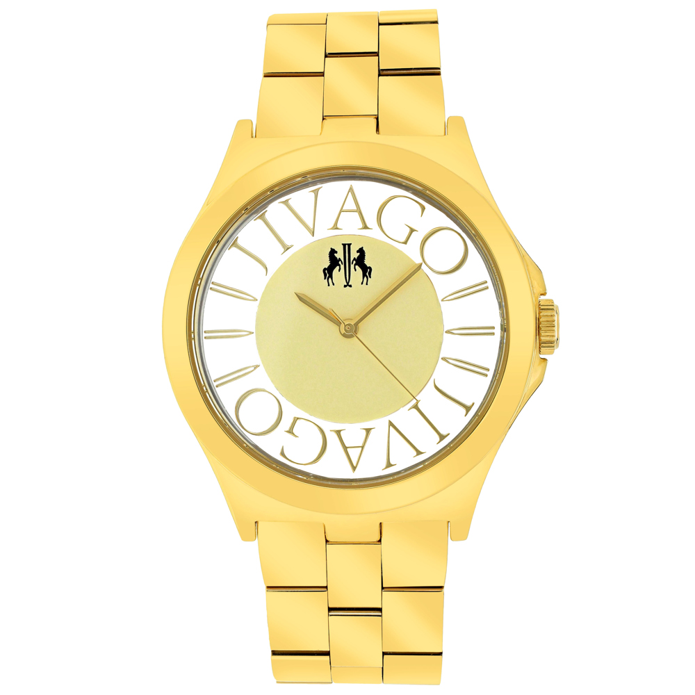Jivago Fun 40mm Gold Tone Dial Swiss Parts Quartz Women's Watch JV8414