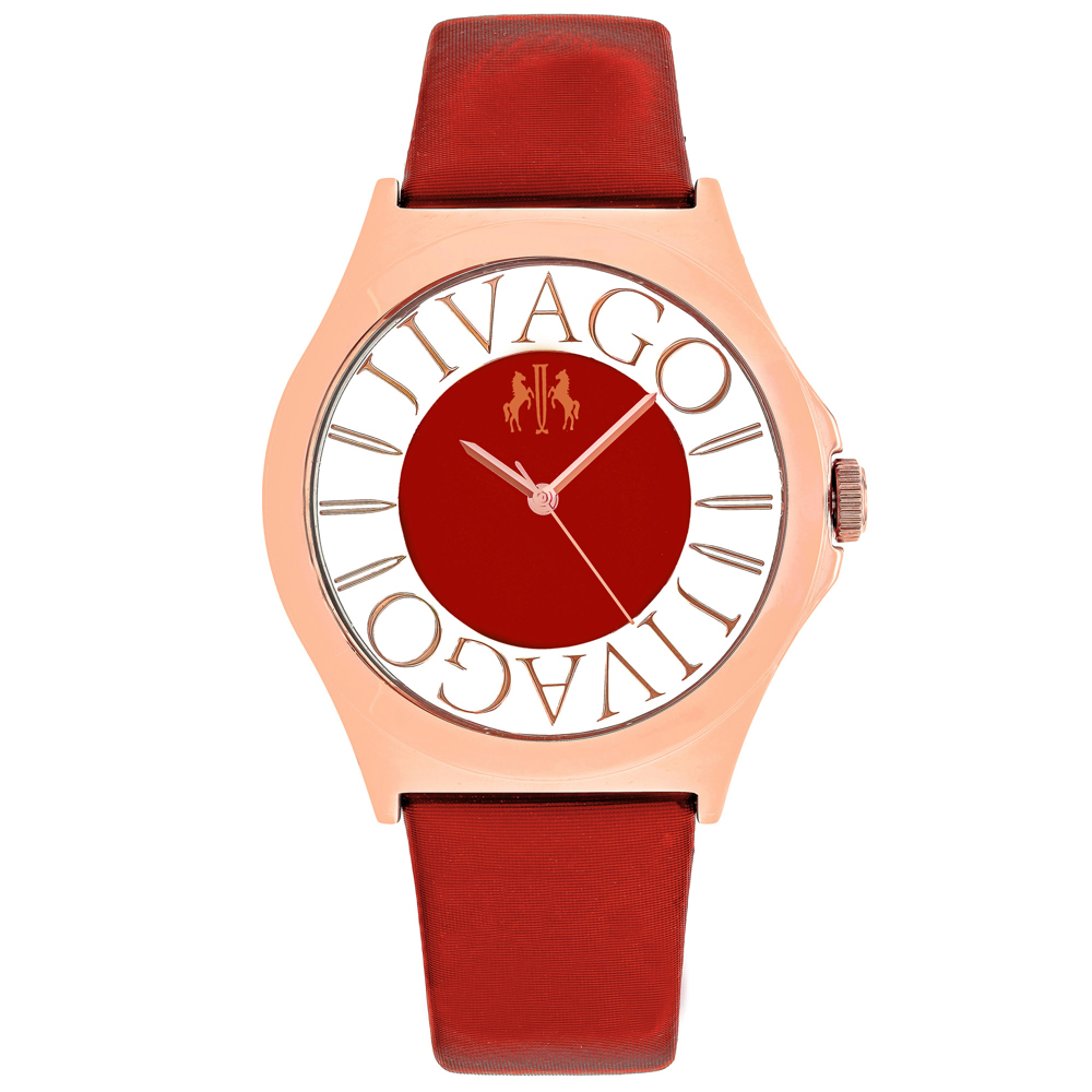 Jivago Fun 40mm Pink Dial Swiss Parts Quartz Women's Watch JV8436