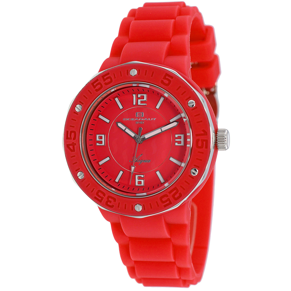 Oceanaut Acqua 42mm Red Dial Quartz Women's Watch OC0225