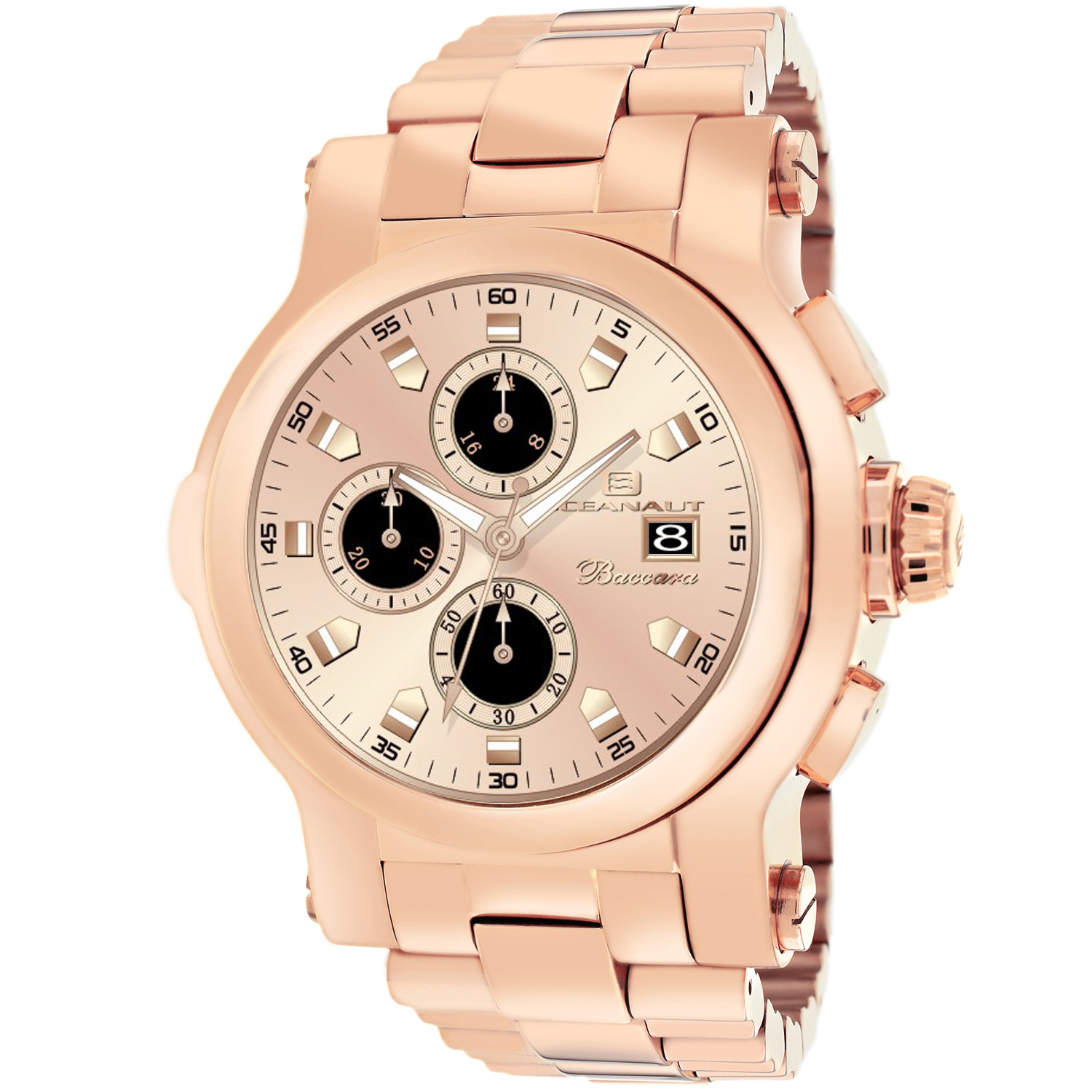 Oceanaut Baccara XL 50mm Rose Gold Dial Quartz Men's Watch OC0825