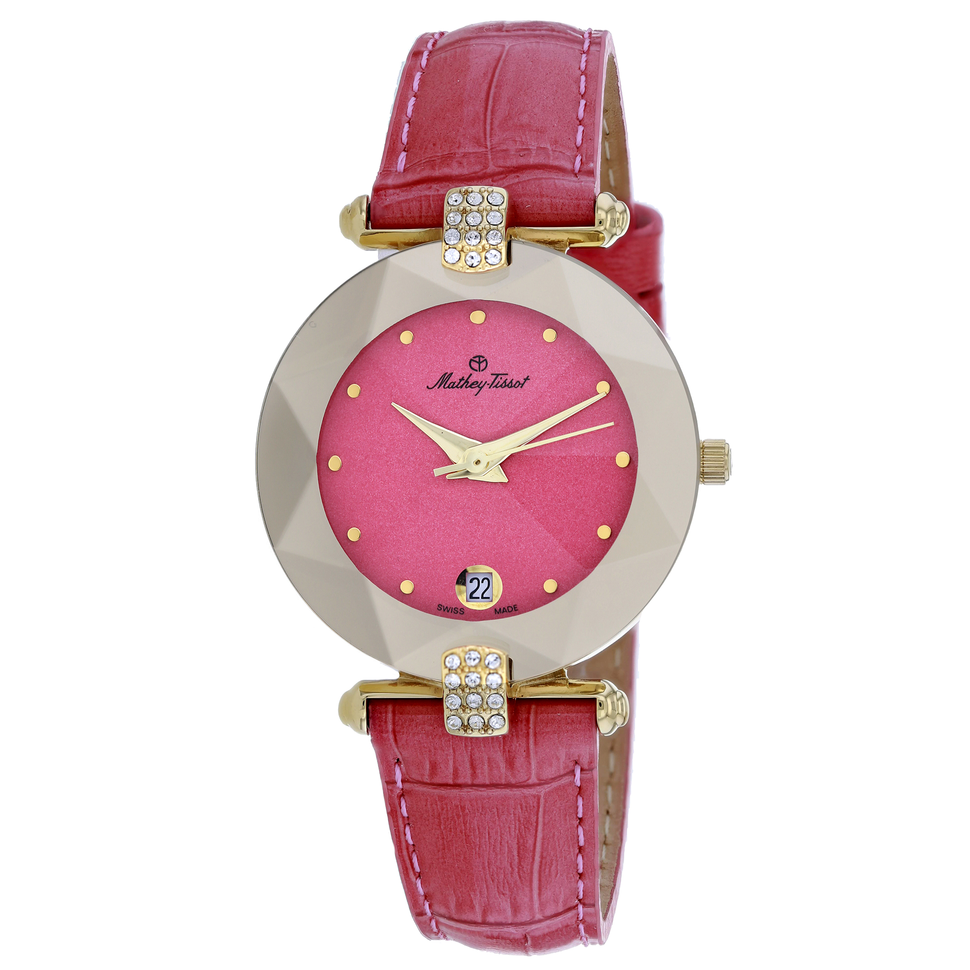Mathey-Tissot Pyramide 33mm Pink Dial Quartz Women's Watch P317M