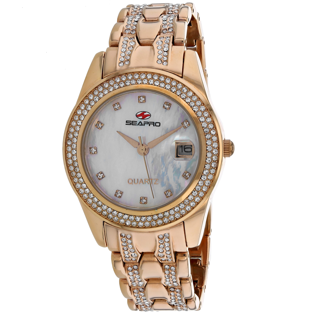 Seapro Intrigue 36mm Mother of Pearl Dial Quartz Women's Watch SP0010