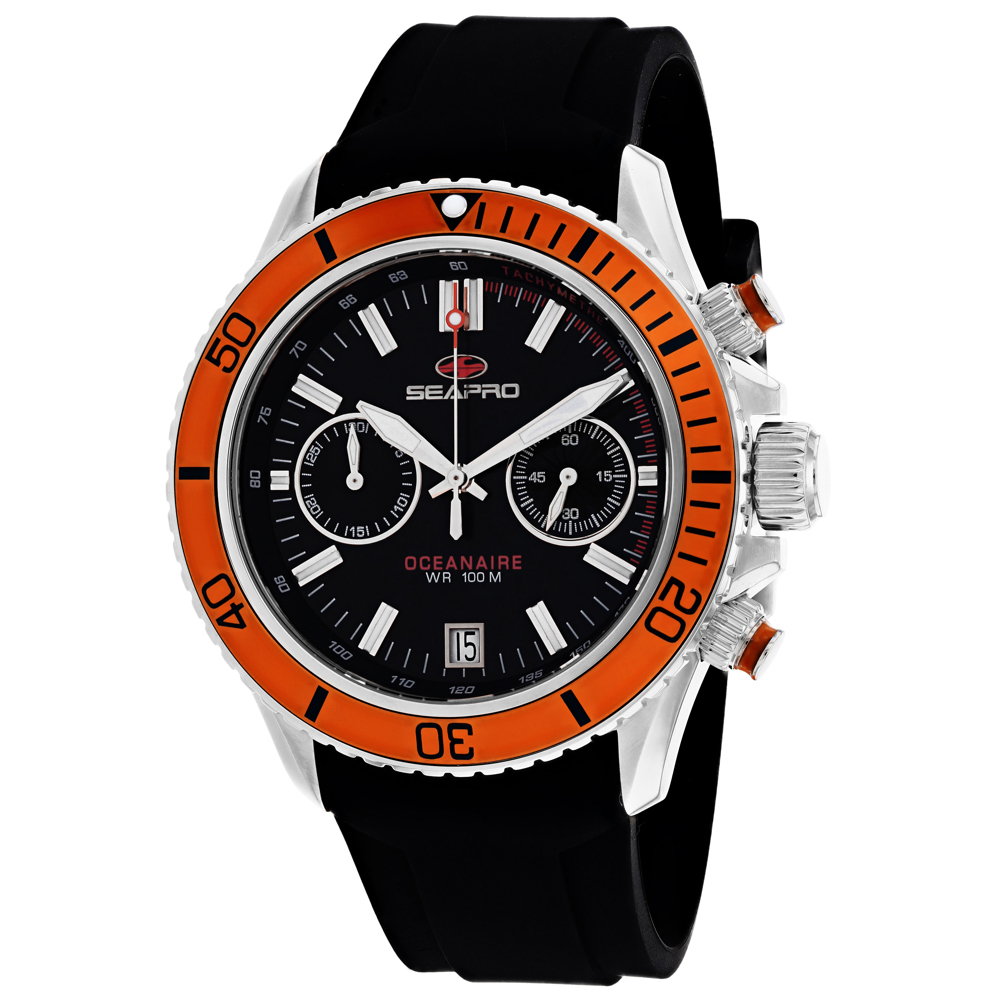 Seapro Thrash 45mm Black Dial Quartz Men's Watch SP0334
