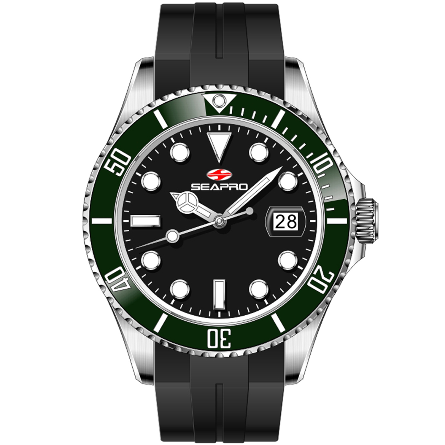 Seapro Nexus 40mm Black Dial Quartz Men's Watch SP0581