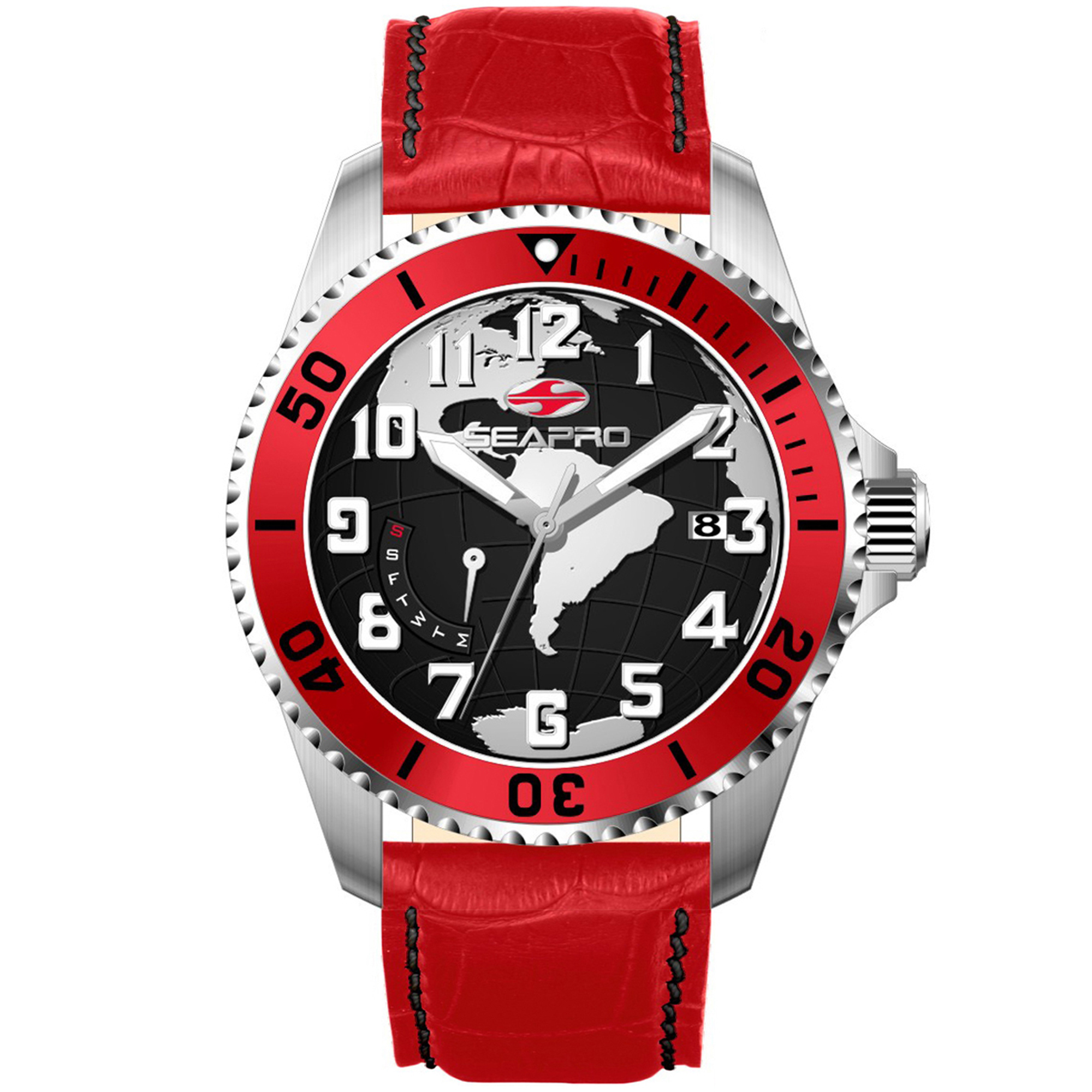 Seapro Voyager 42mm Black Dial Quartz Men's Watch SP2741