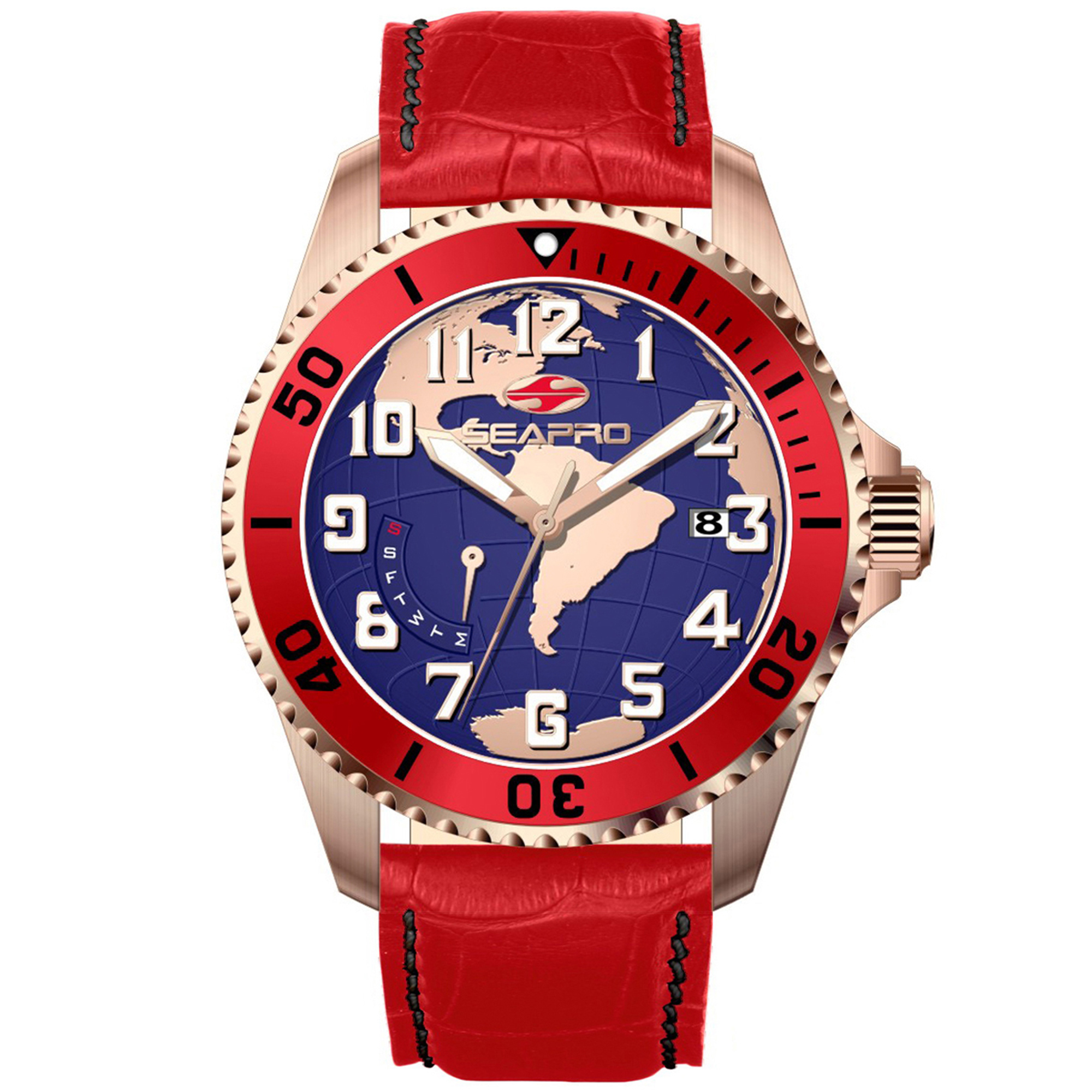 Seapro Voyager 42mm Blue Dial Quartz Men's Watch SP2746