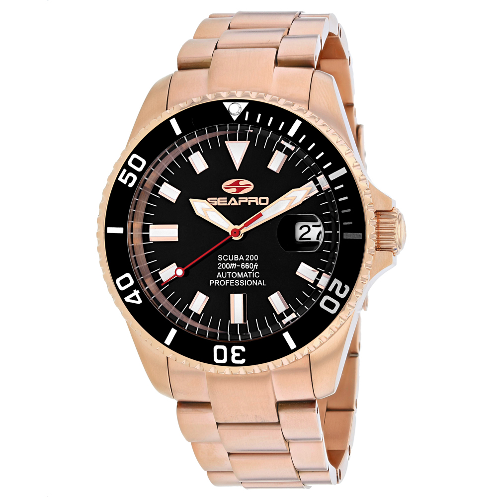 Seapro Scuba 200 44mm Black Dial Automatic Men's Watch SP4322