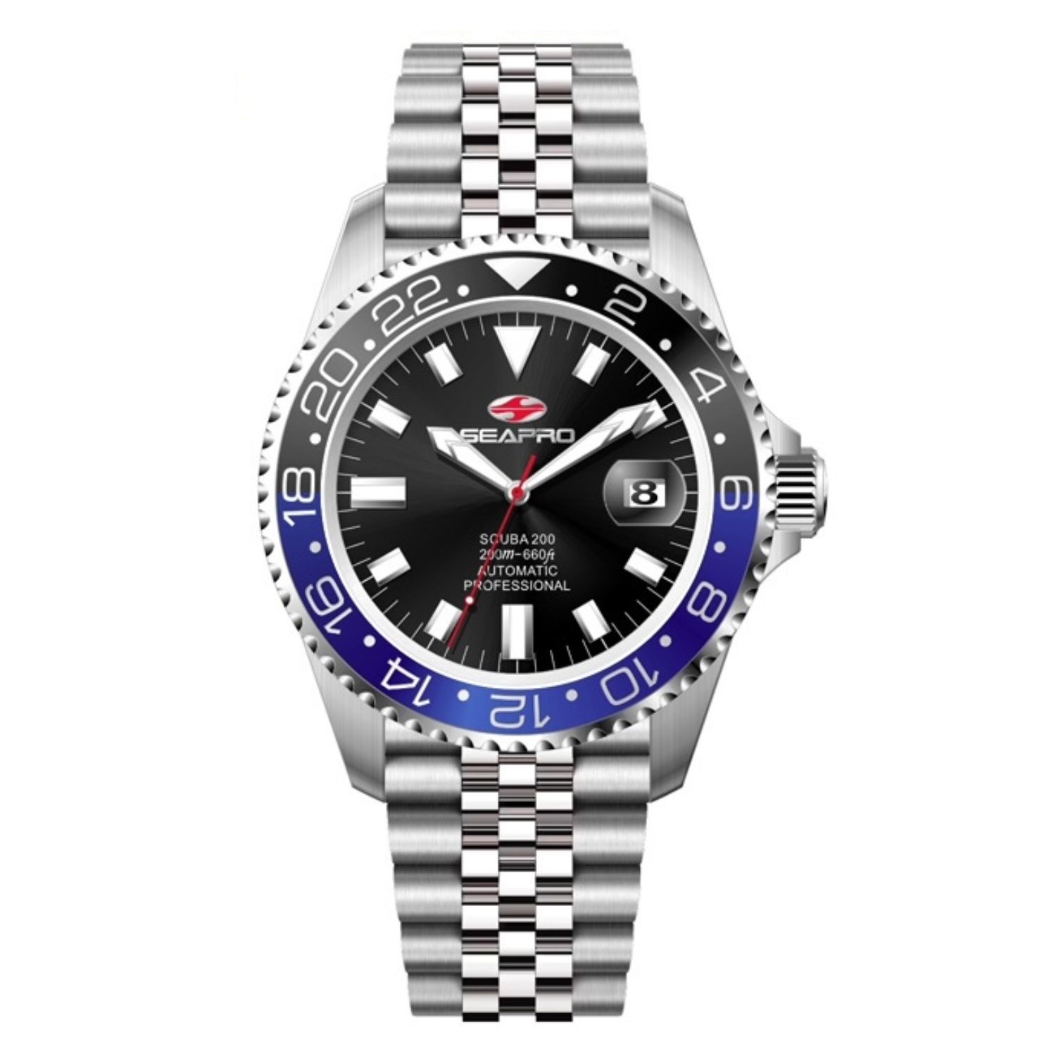 Seapro Grand Meridian 43mm Blue Dial Quartz Men's Watch SP4335