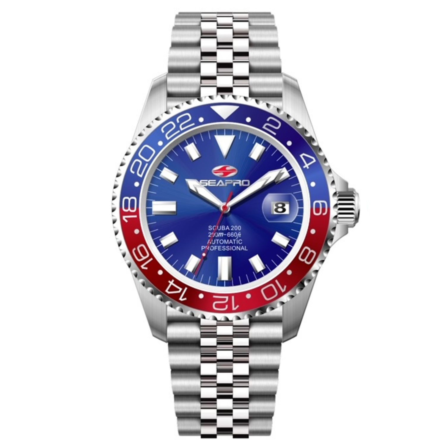 Seapro Grand Meridian 43mm Black Dial Quartz Men's Watch SP4336
