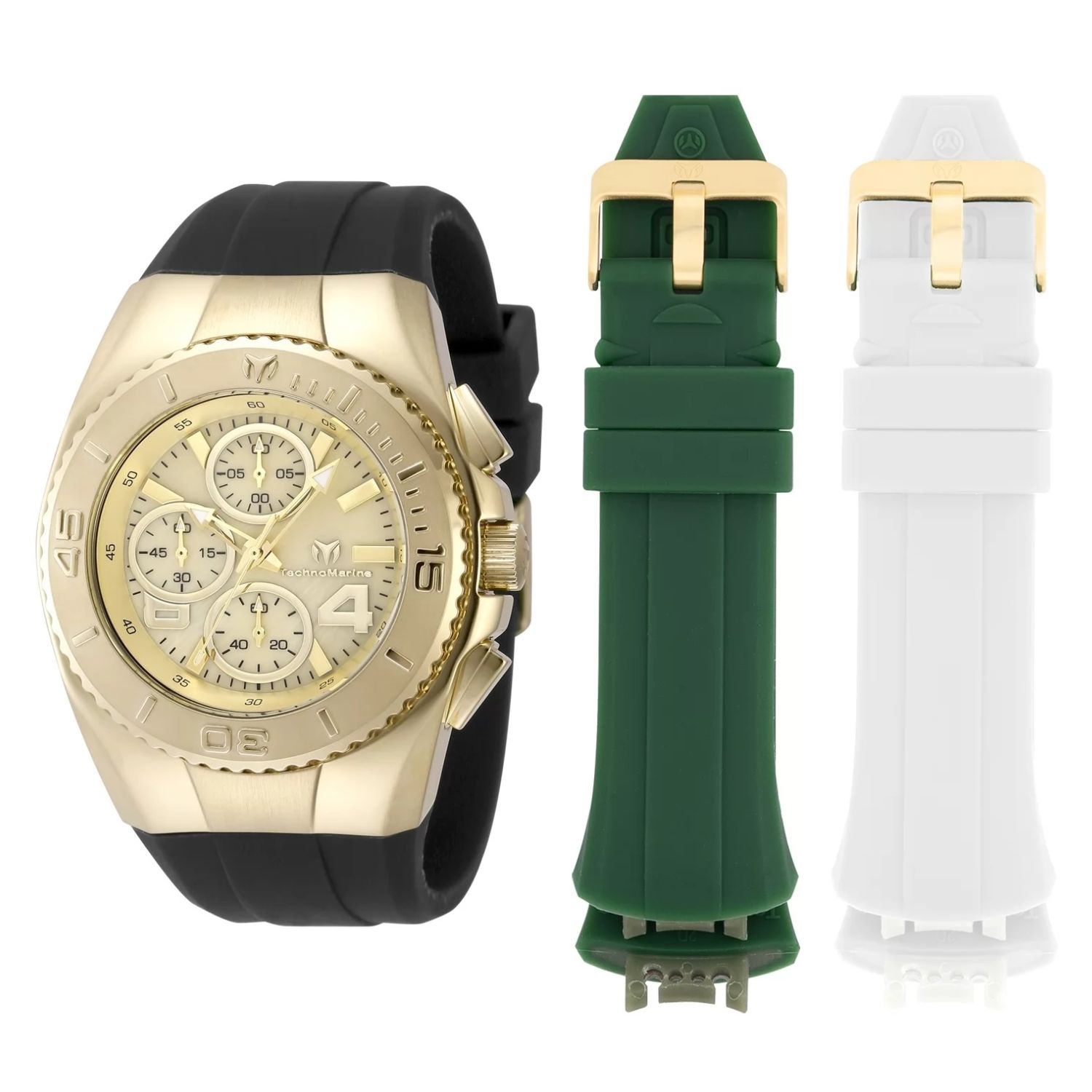 TechnoMarine Cruise 43mm Gold Dial Quartz Men's Watch TM-124031