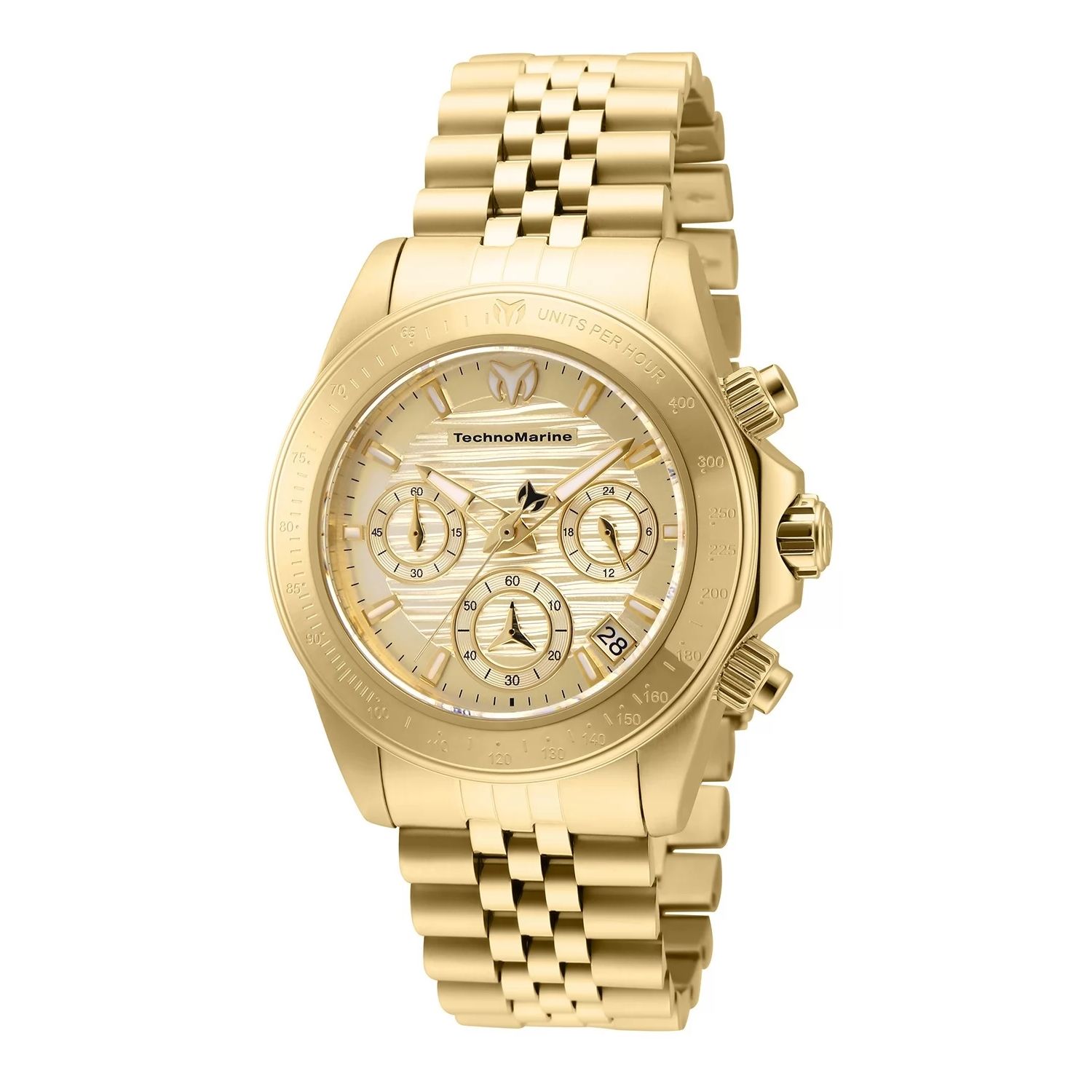 TechnoMarine Manta 38mm Gold Dial Quartz Women's Watch TM-219029
