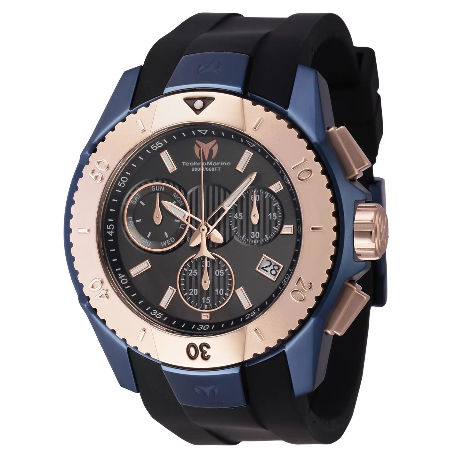 TechnoMarine UF6 48mm Black Dial Quartz Men's Watch TM-621037