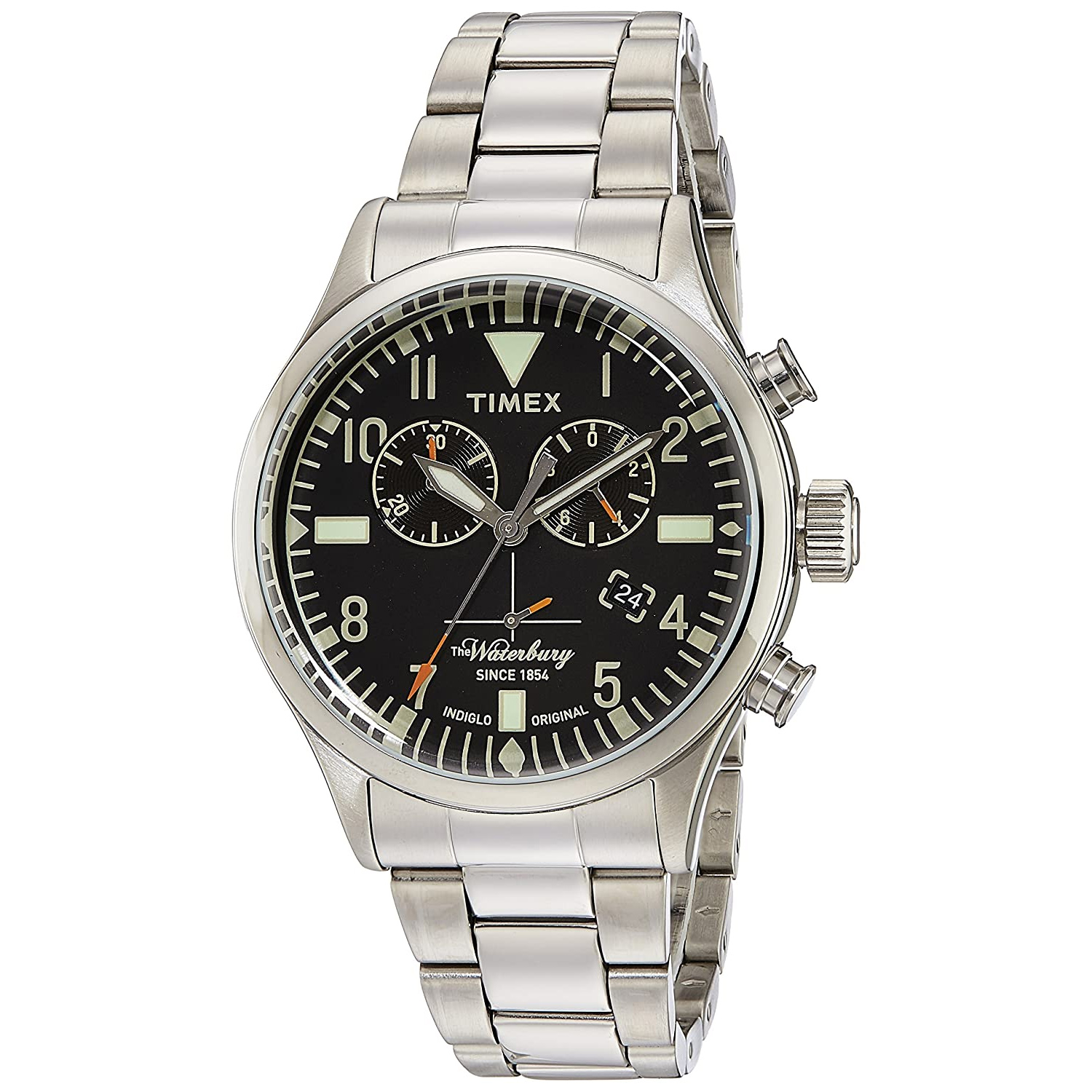 Timex Waterbury 42mm Black Dial Quartz Men's Watch TW2R24900