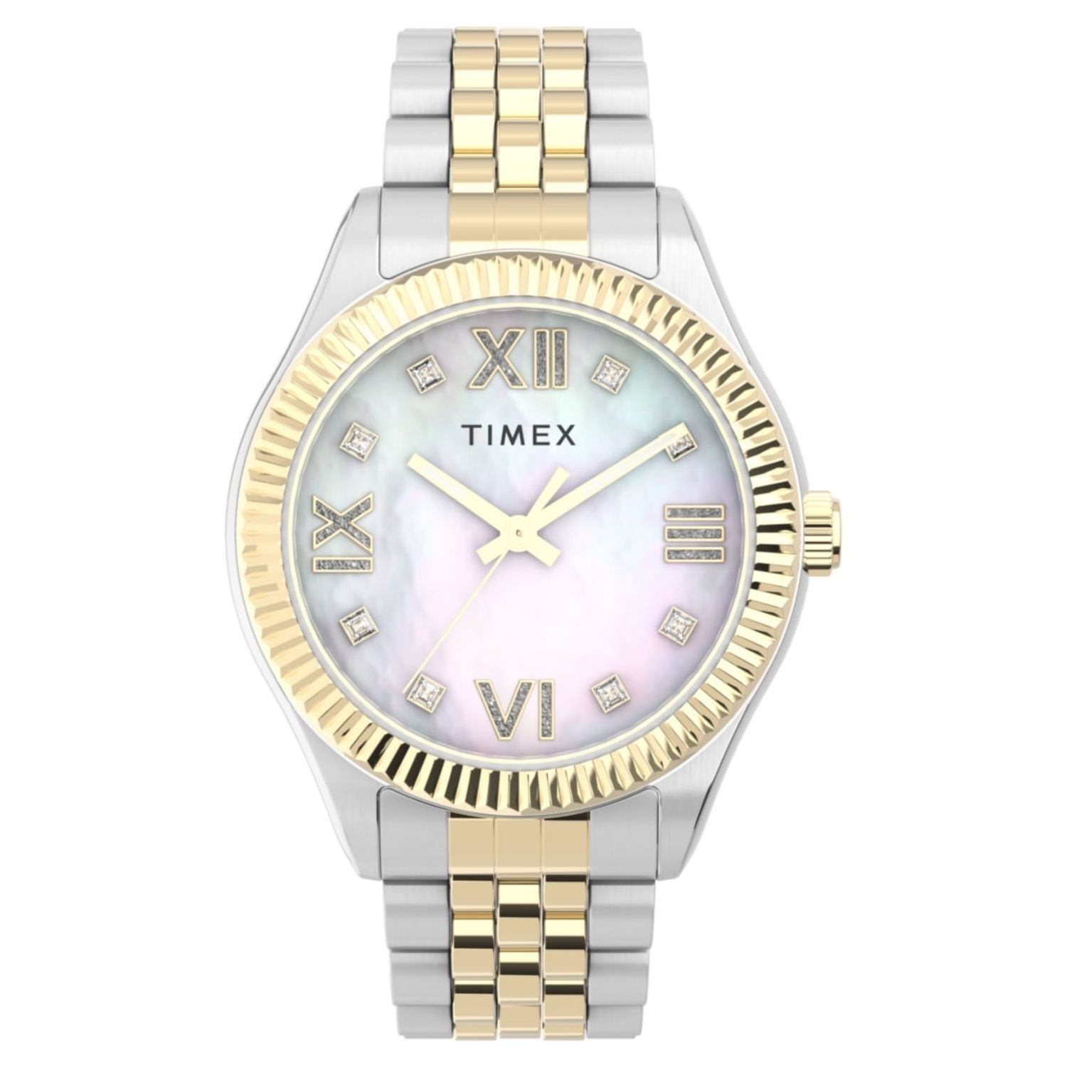 Timex Classic 34mm Mother Of Pearl Dial Quartz Women's Watch TW2V45600
